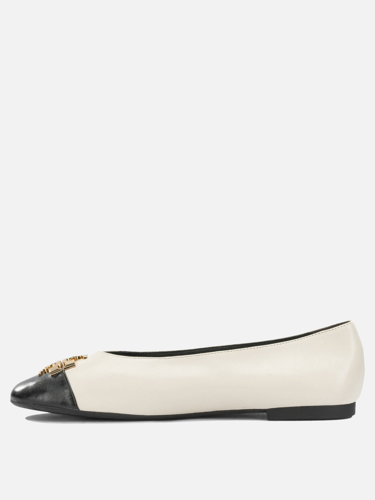 Tory Burch "Charlie" Classic Ballet Flats White

