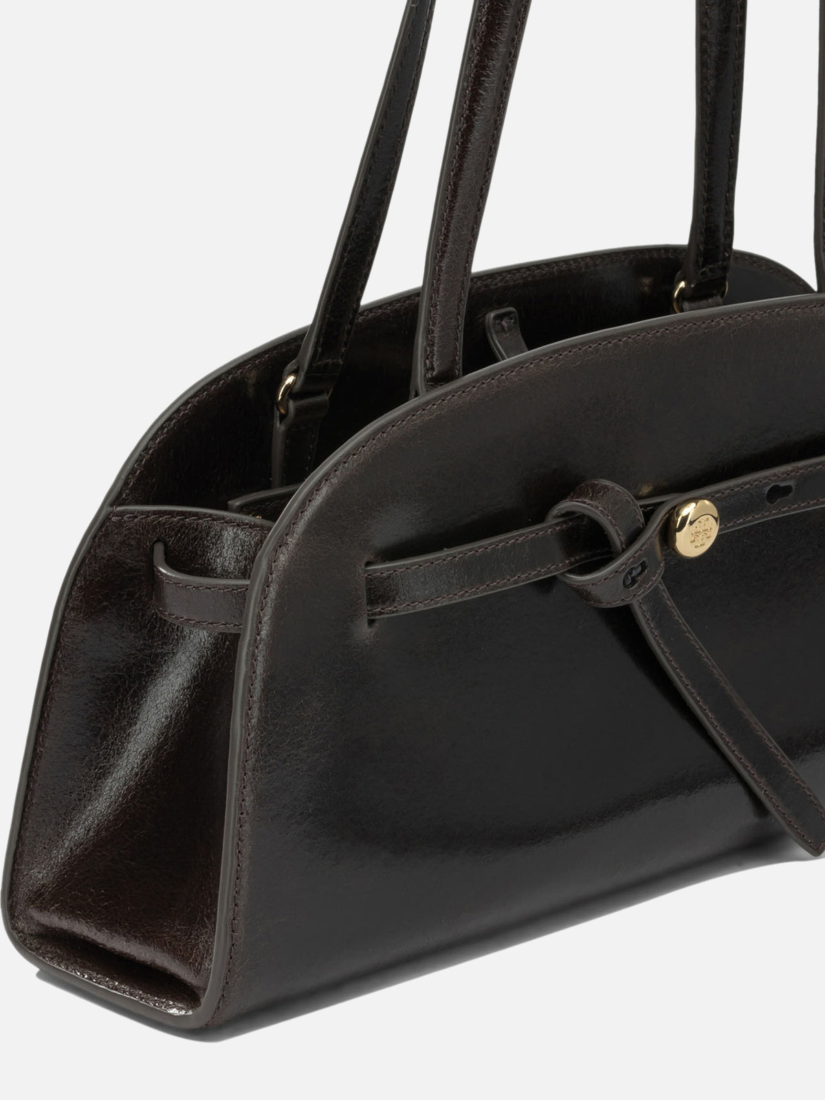 Tory Burch "East West Romy" Medium Shoulder Bag Brown