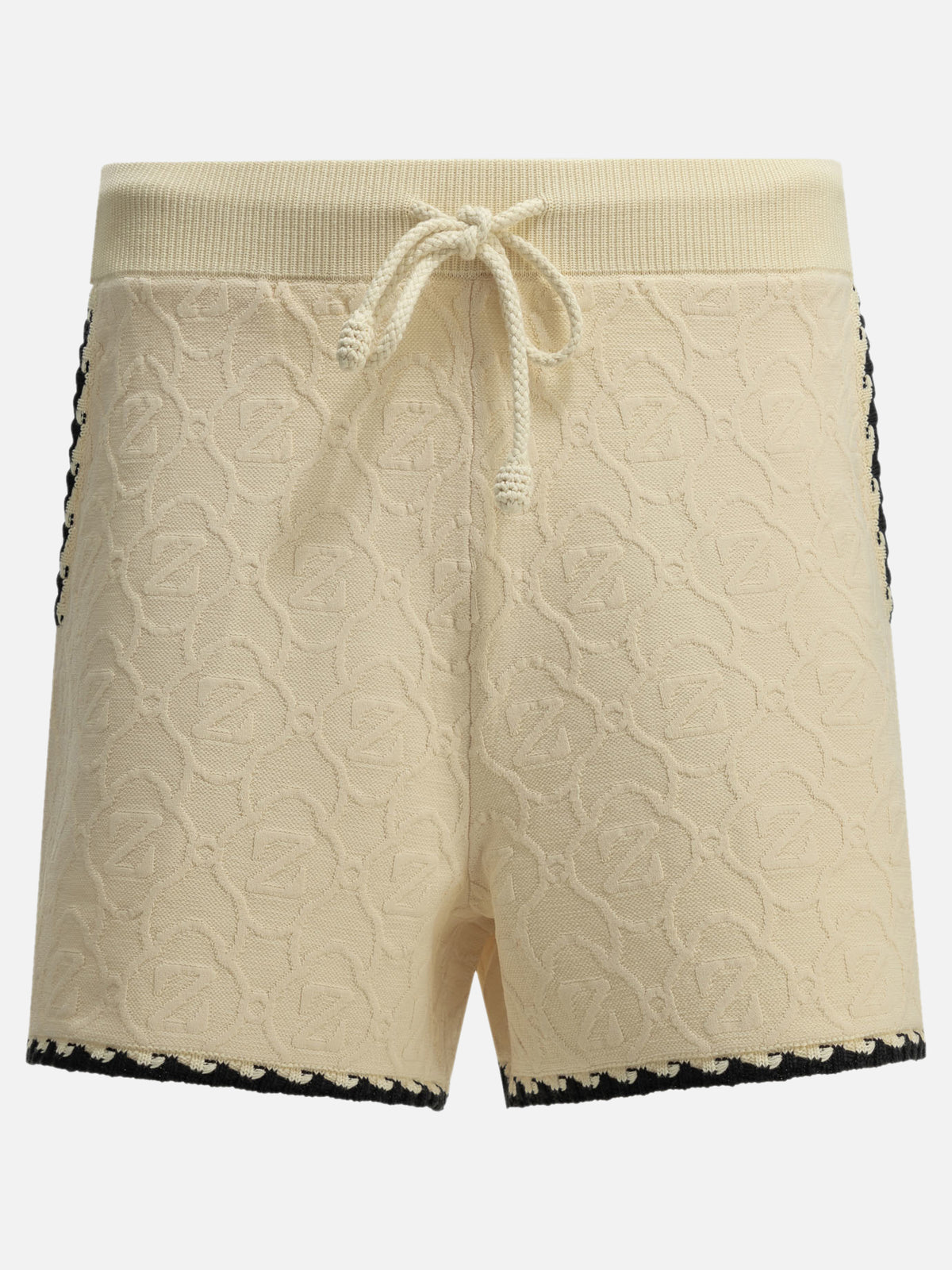 Zimmermann "Fairlight Jacquard" Shorts with Laces White