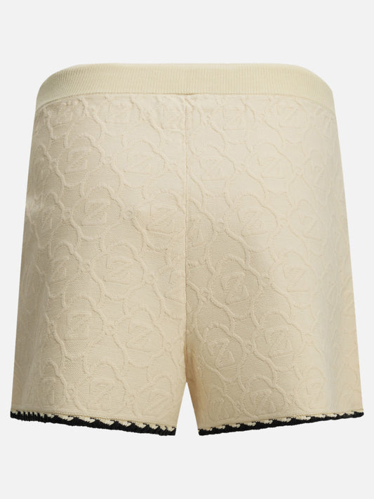 Zimmermann "Fairlight Jacquard" Shorts with Laces White

