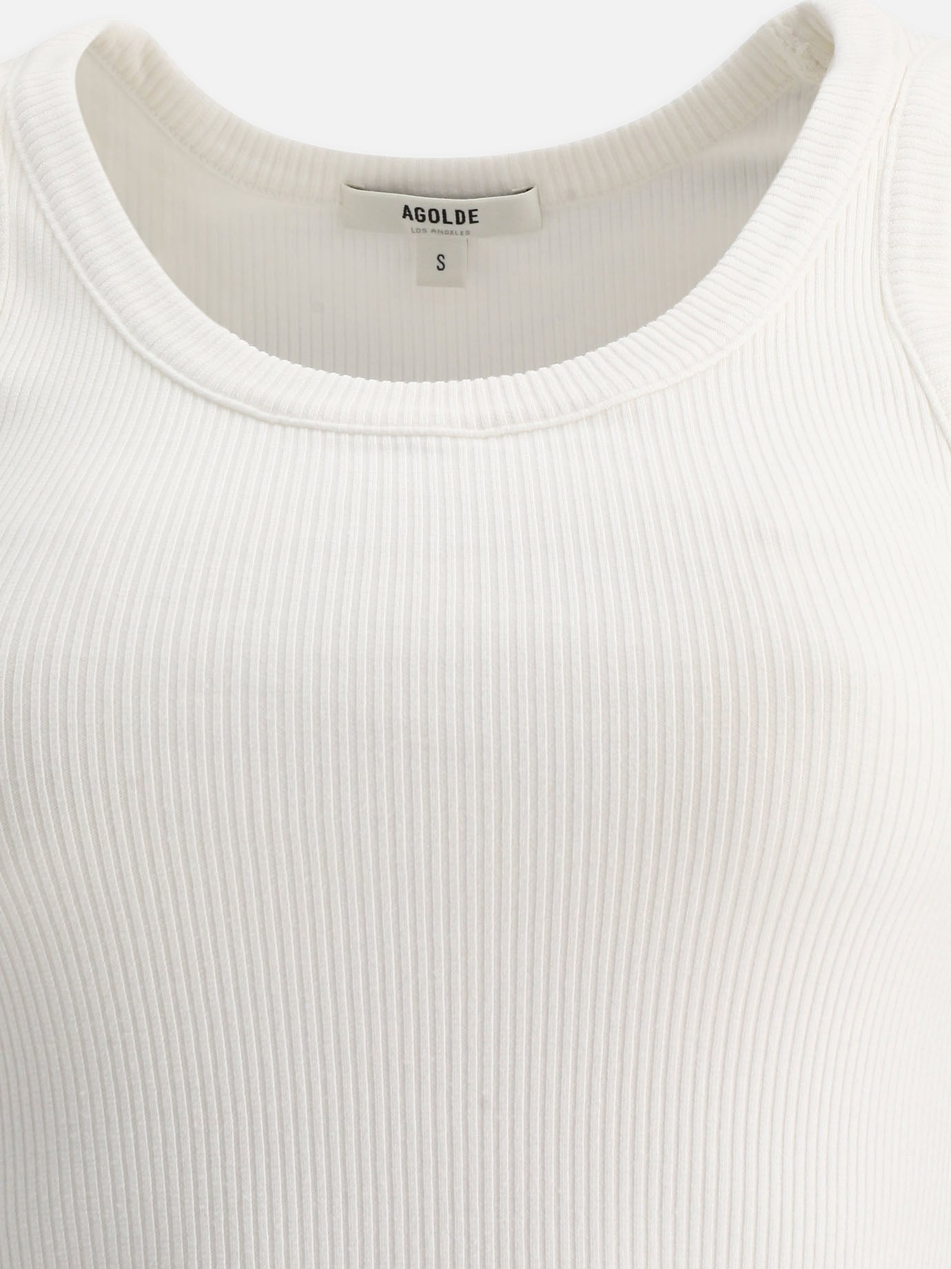 Canotte 49% cotton 49% lyocell 2% spandex  Bianco - Agolde Donna | PDP | VIETTI Online Store | thumbnail_3