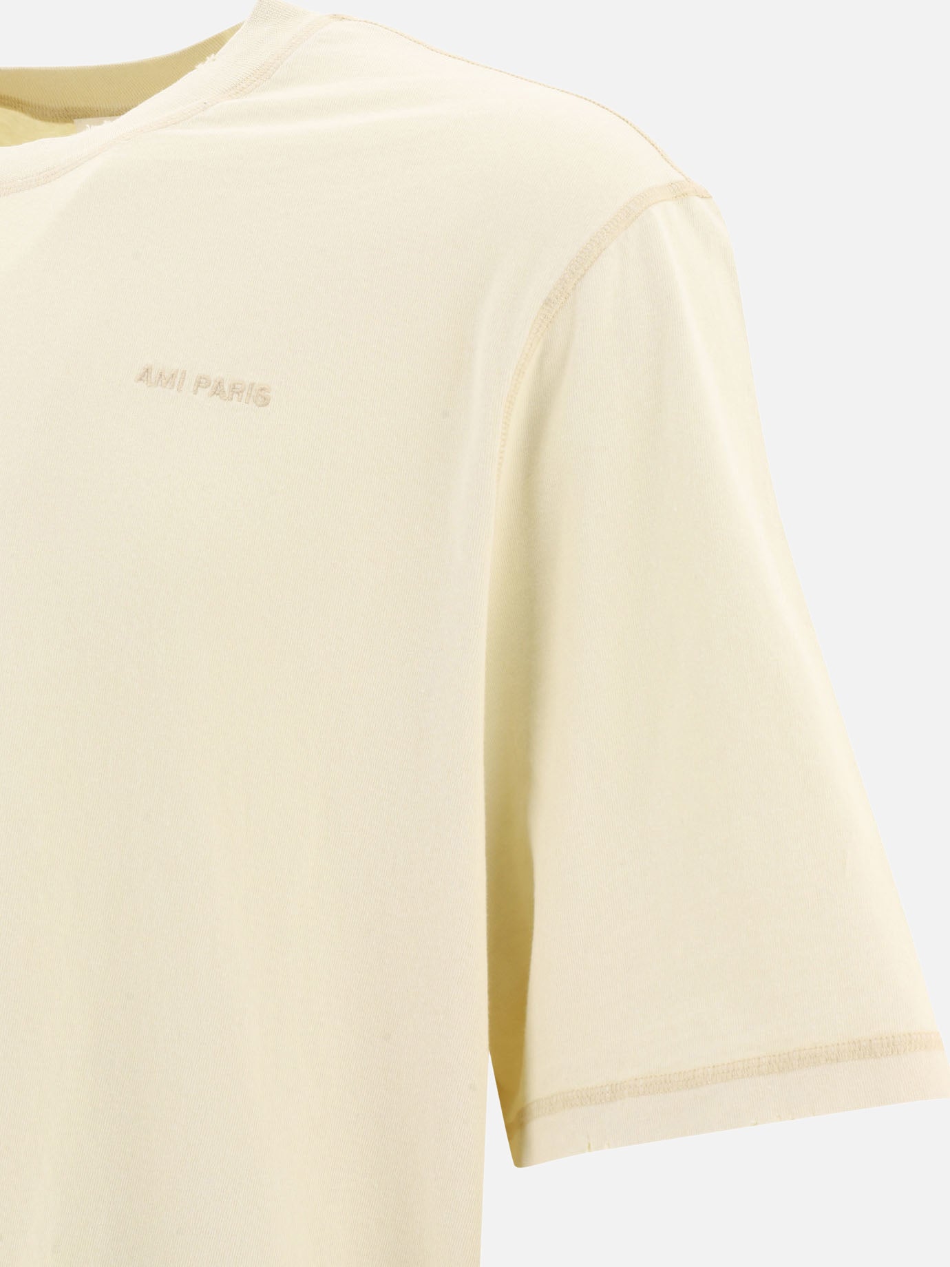 Crewneck t-shirts 100% cotton  White - Ami Paris Men | PDP | VIETTI Online Store | thumbnail_4