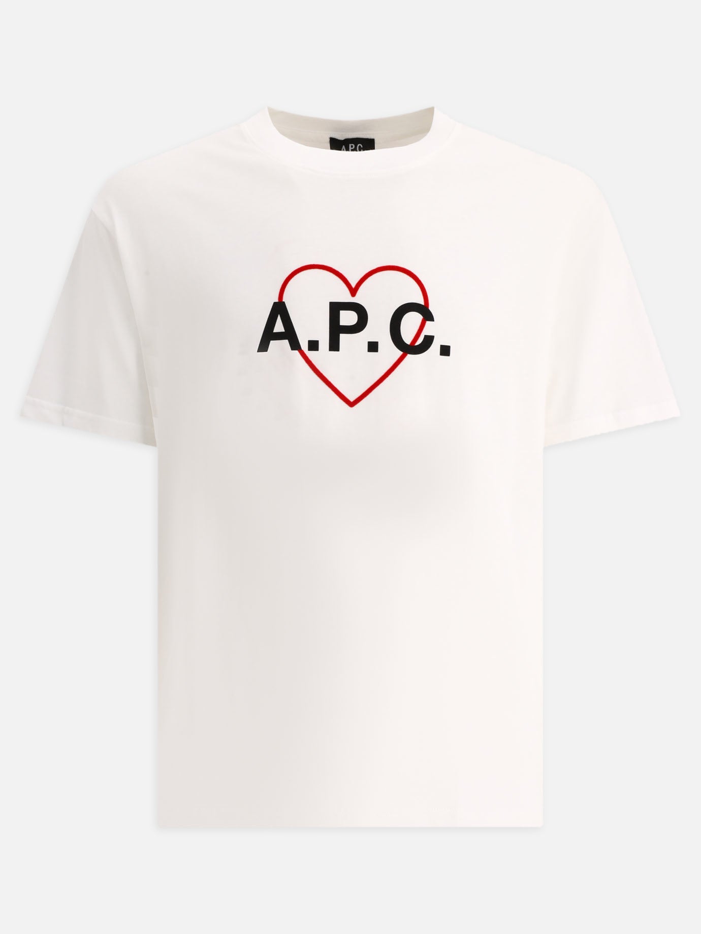 T-shirt girocollo 100% cotone organico  Bianco - A.P.C. Uomo | PDP | VIETTI Online Store | thumbnail