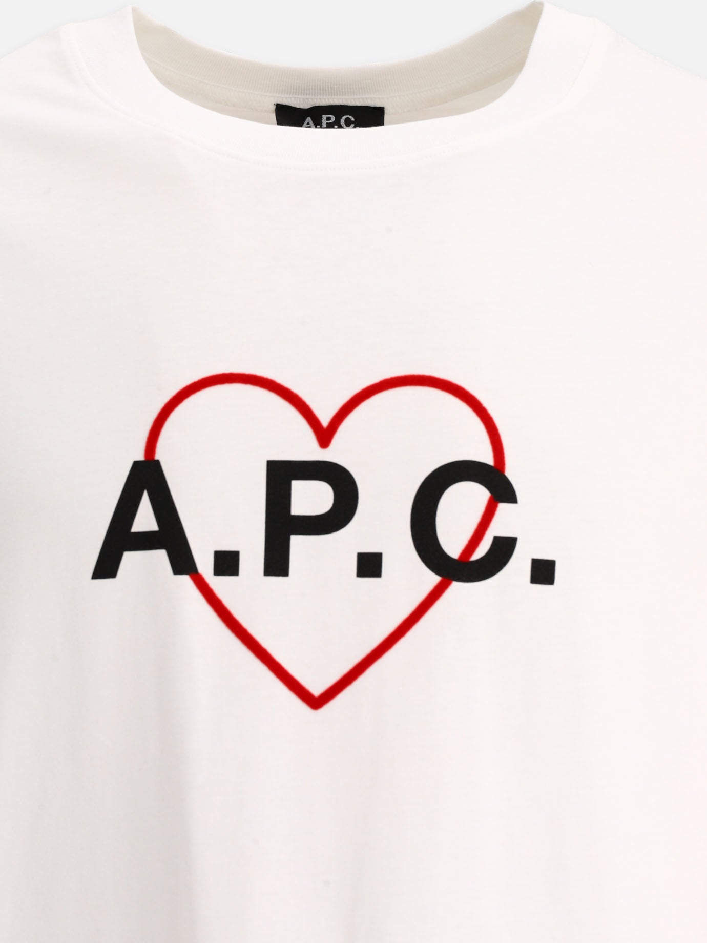 T-shirt girocollo 100% cotone organico  Bianco - A.P.C. Uomo | PDP | VIETTI Online Store | Zoom-Modal_3
