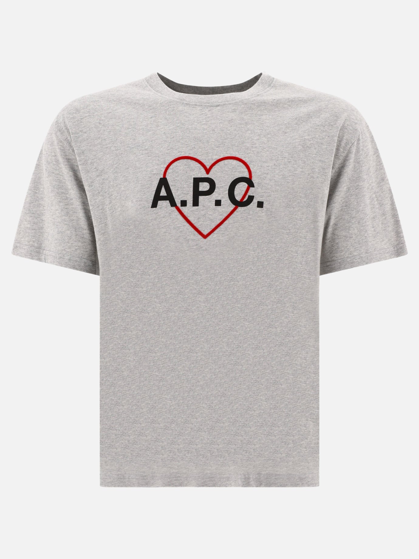 T-shirt girocollo 100% cotone organico  Grigio - A.P.C. Uomo | PDP | VIETTI Online Store | thumbnail