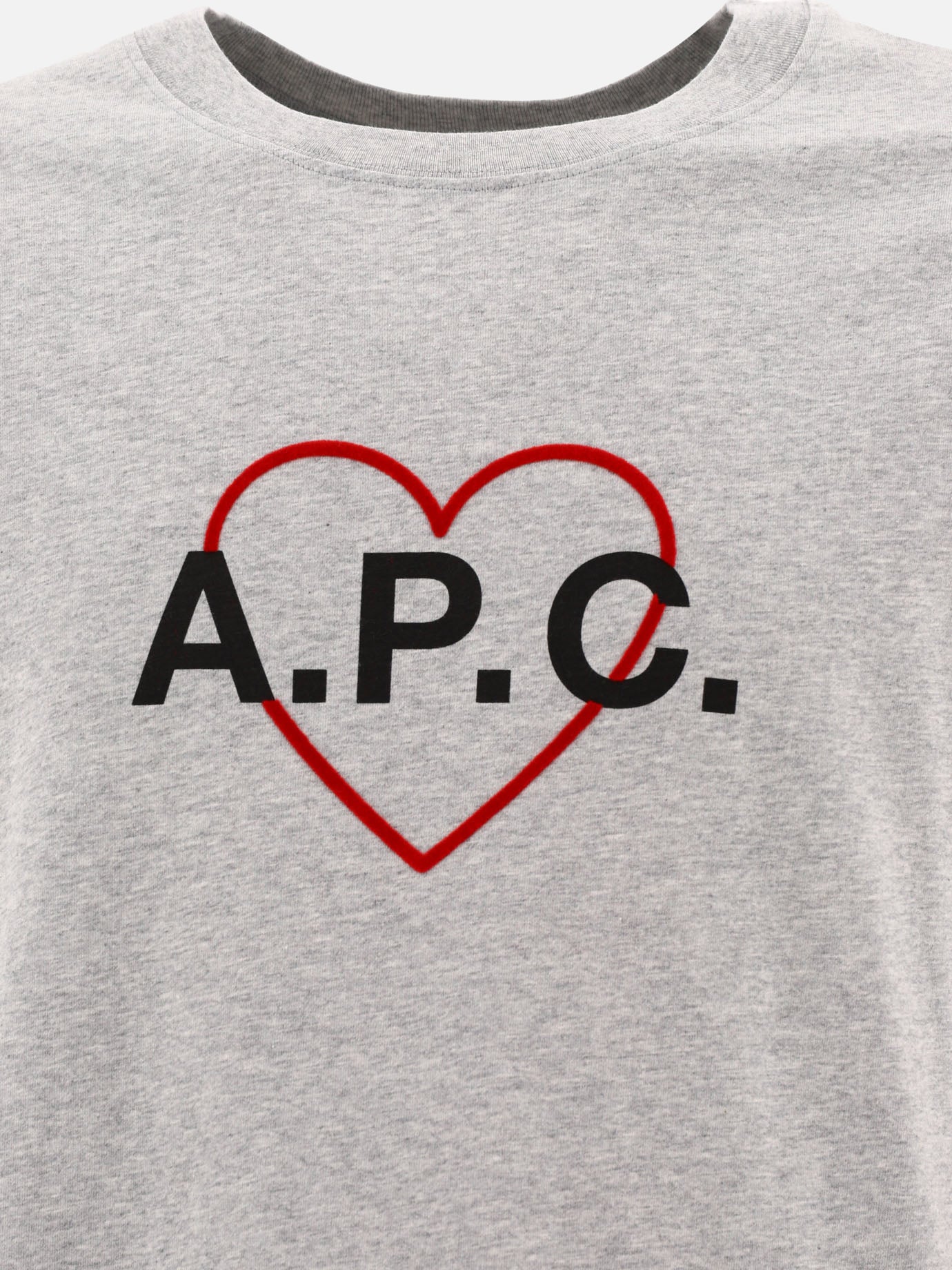 T-shirt girocollo 100% cotone organico  Grigio - A.P.C. Uomo | PDP | VIETTI Online Store | Zoom-Modal_3
