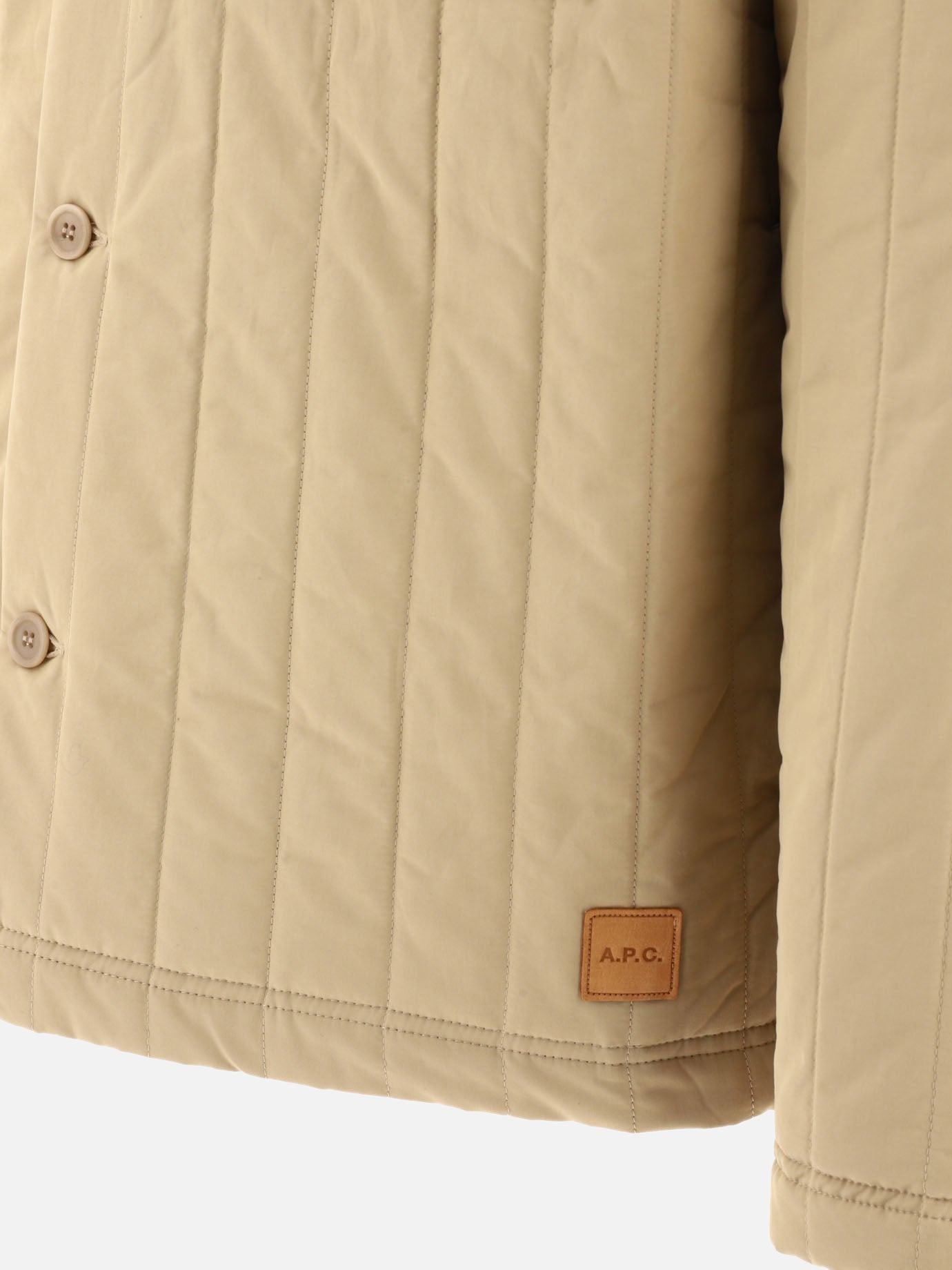 Giacche leggere & Trapuntate 51% cotone 49% poliammide - Imbottitura: poliestere  Beige - A.P.C. Uomo | PDP | VIETTI Online Store | Zoom-Modal_4
