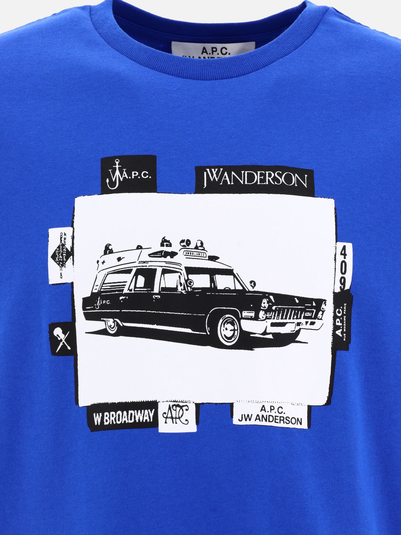 T-shirt girocollo 100% cotton  Blu - A.P.C. Uomo | PDP | VIETTI Online Store | Zoom-Modal_3
