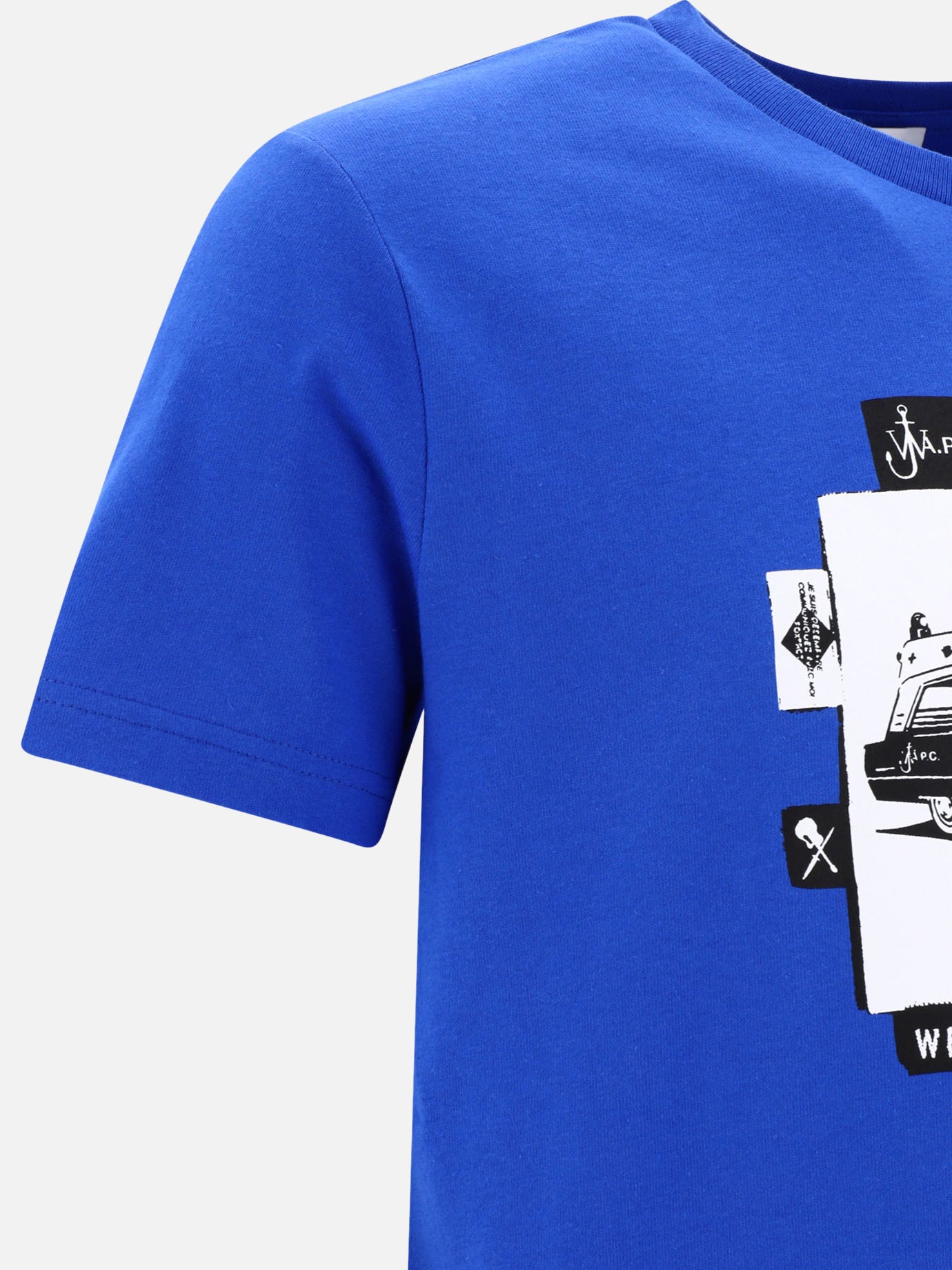 T-shirt girocollo 100% cotton  Blu - A.P.C. Uomo | PDP | VIETTI Online Store | Zoom-Modal_4
