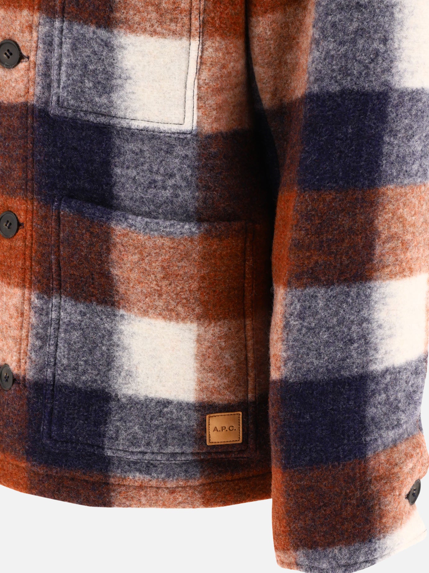 Giacche overshirt 57% lana 43% poliestere  Marrone - A.P.C. Uomo | PDP | VIETTI Online Store | thumbnail_4