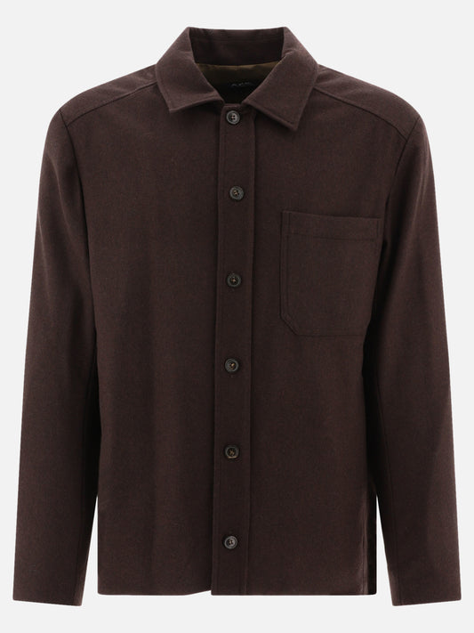 Giacche overshirt 70% lana 25% poliammide 5% poliestere  Marrone - A.P.C. Uomo | PLP | VIETTI Online Store 
