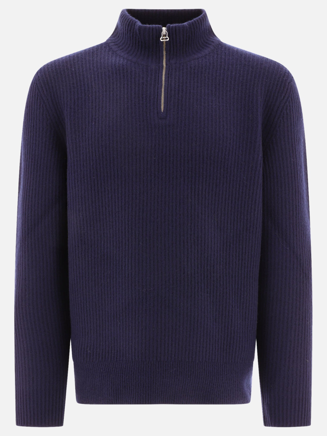 Maglioni con mezza zip 100% lana merino  Blu - A.P.C. Uomo | PDP | VIETTI Online Store | thumbnail