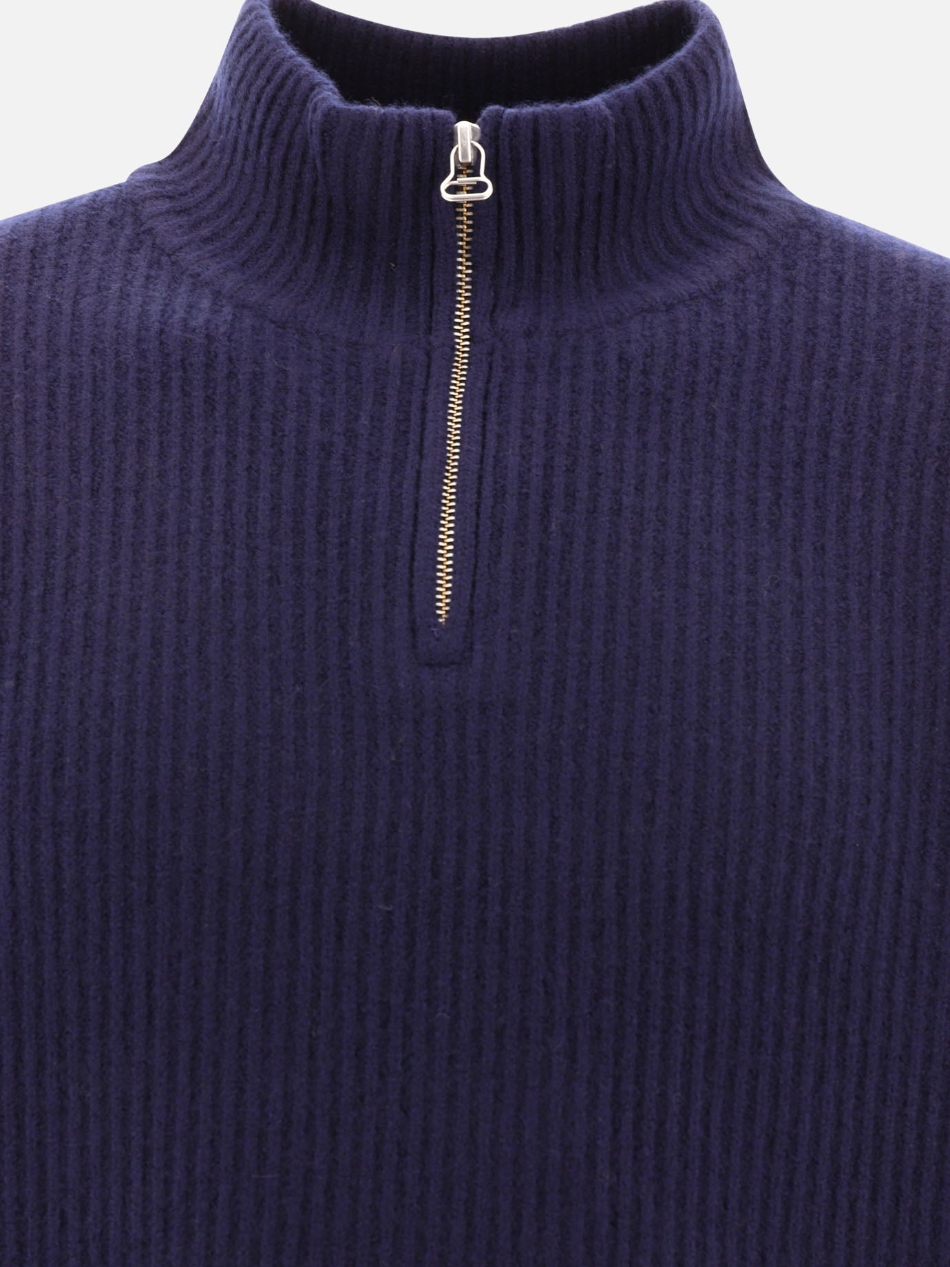 Maglioni con mezza zip 100% lana merino  Blu - A.P.C. Uomo | PDP | VIETTI Online Store | thumbnail_3