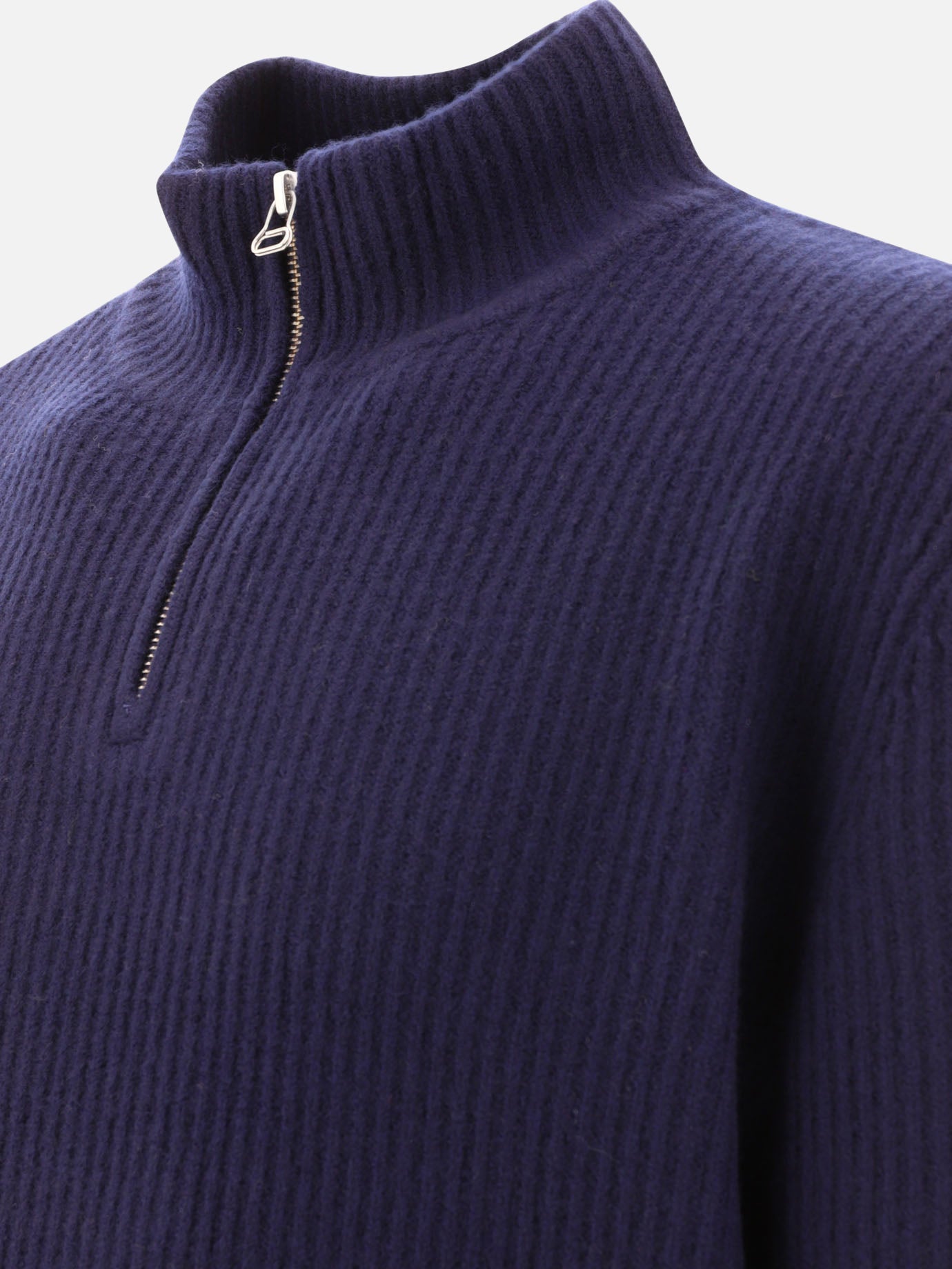 Maglioni con mezza zip 100% lana merino  Blu - A.P.C. Uomo | PDP | VIETTI Online Store | thumbnail_4