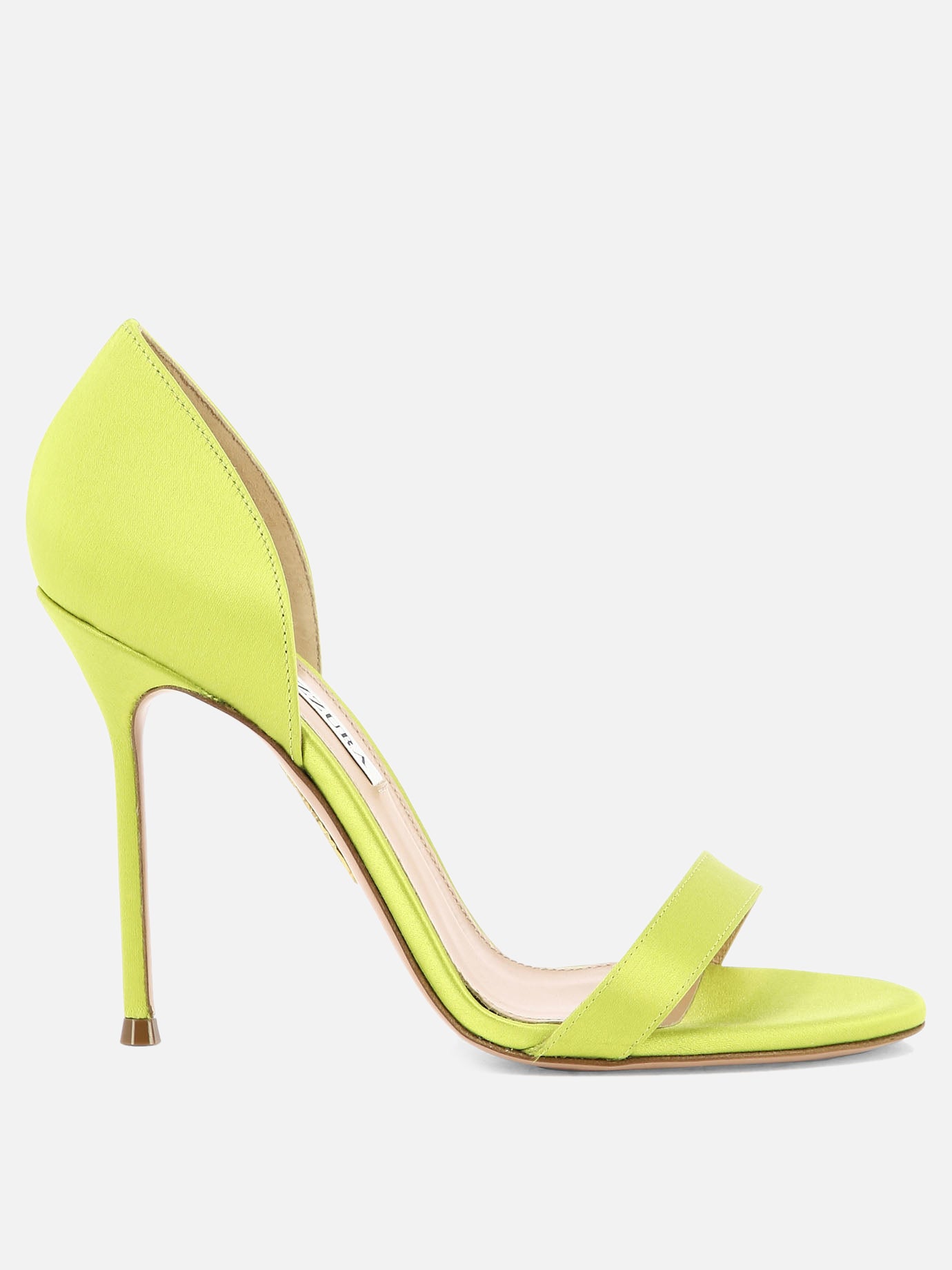 Sandali con tacco 70% viscosa 28% seta - 100% cuoio  Verde - Aquazzura Donna | PDP | VIETTI Online Store | thumbnail