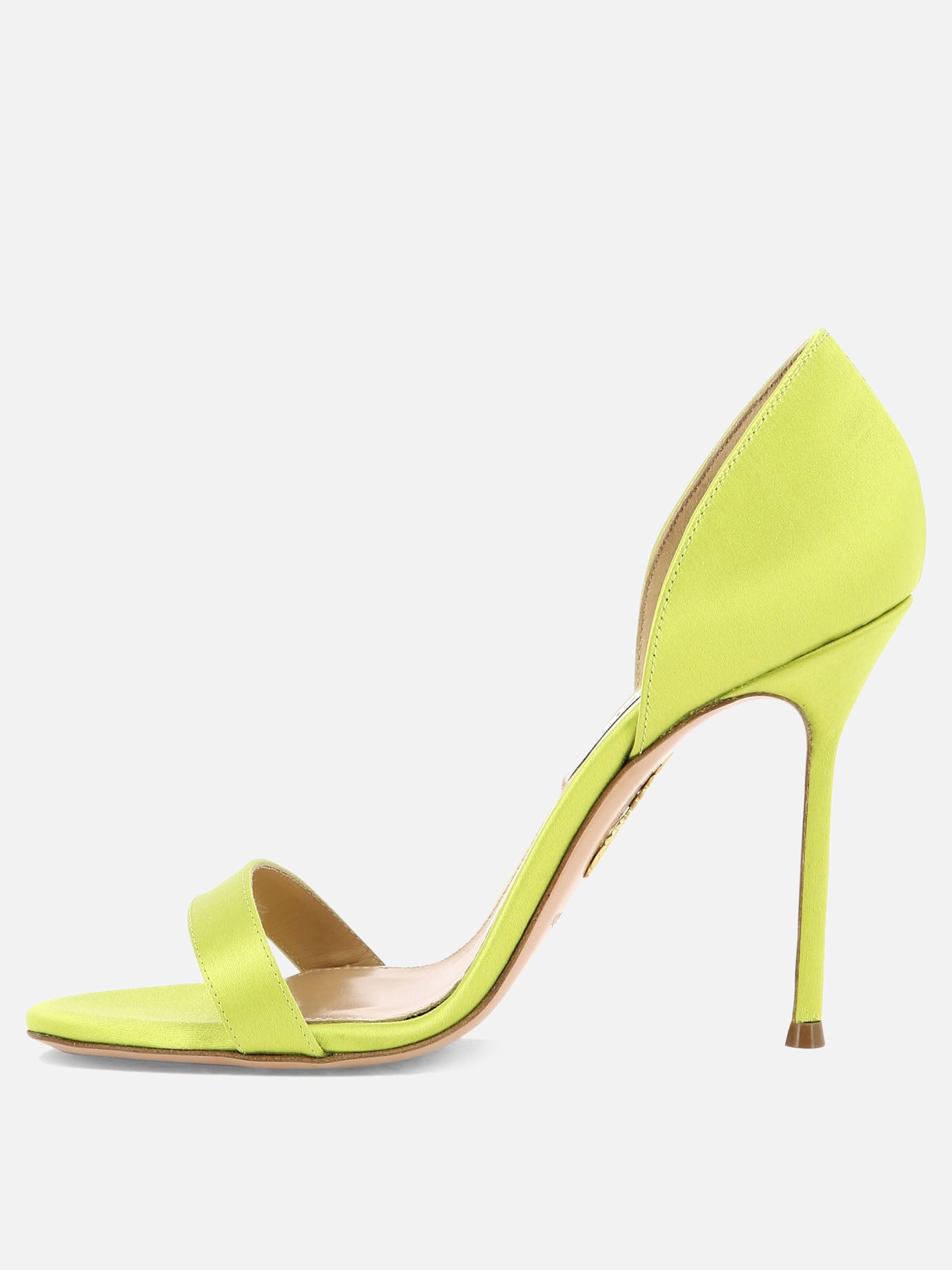 Sandali con tacco 70% viscosa 28% seta - 100% cuoio  Verde - Aquazzura Donna | PDP | VIETTI Online Store | thumbnail_3