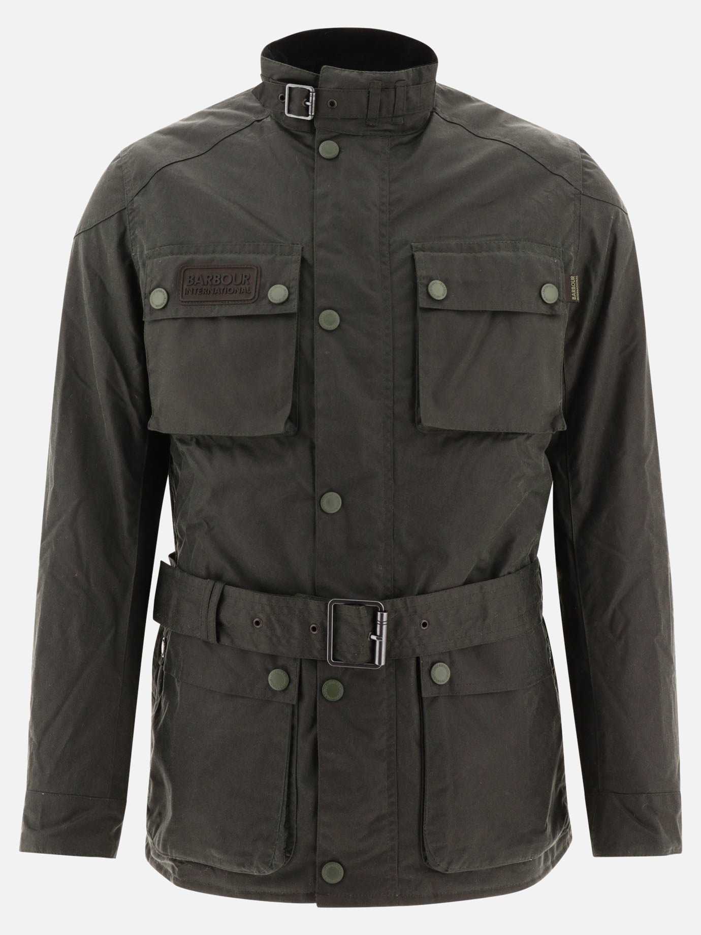 Giacche leggere & Trapuntate 100% waxed cotton  Verde - Barbour International Uomo | PDP | VIETTI Online Store | Zoom-Modal
