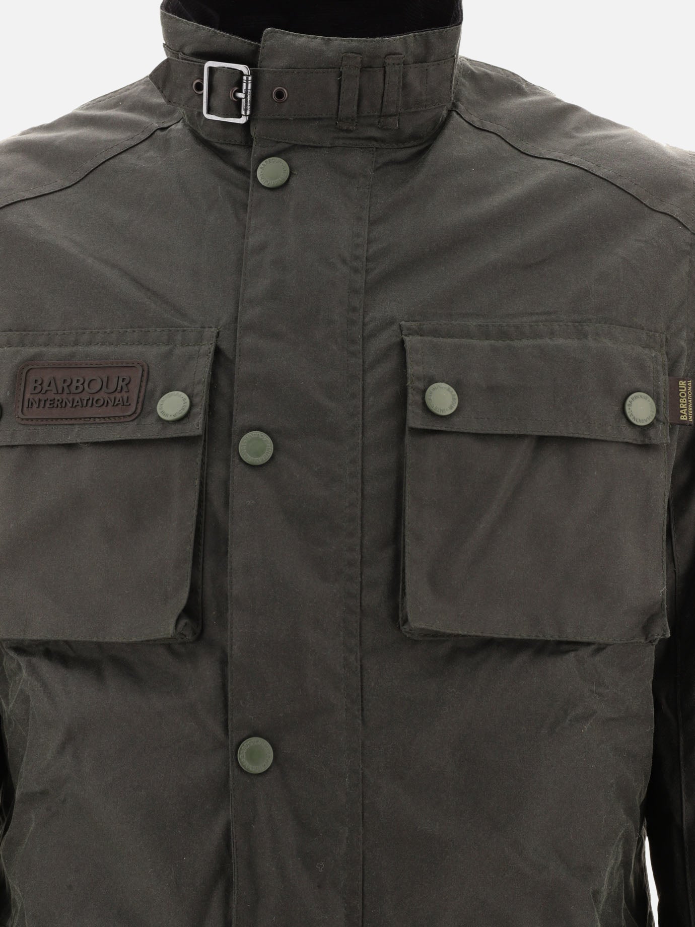 Giacche leggere & Trapuntate 100% waxed cotton  Verde - Barbour International Uomo | PDP | VIETTI Online Store | Zoom-Modal_3
