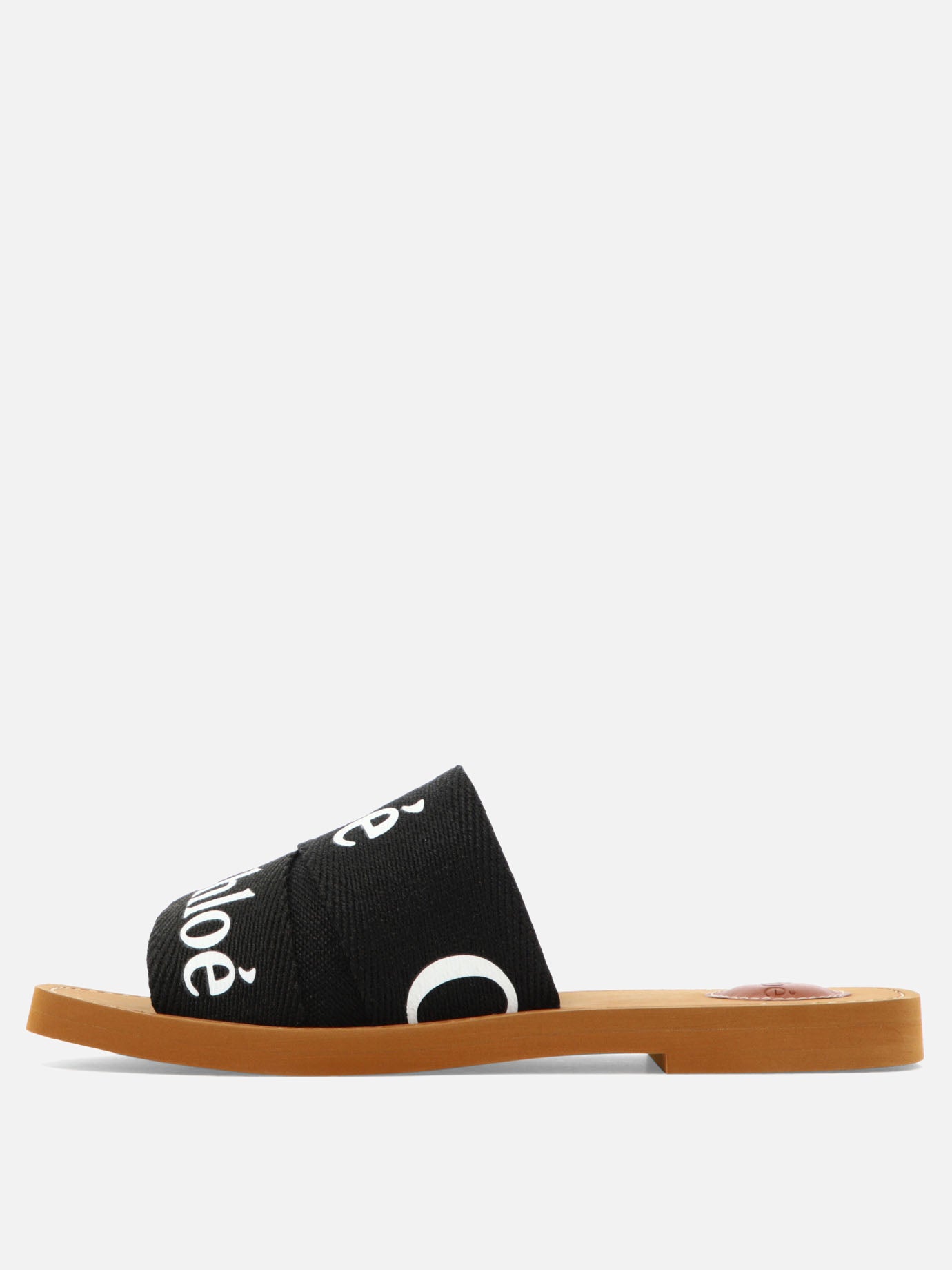 Sandali bassi 90% linen 10% polyester - 100% ethylene vinyl acetate  Nero - Chloé Donna | PDP | VIETTI Online Store | Zoom-Modal_3
