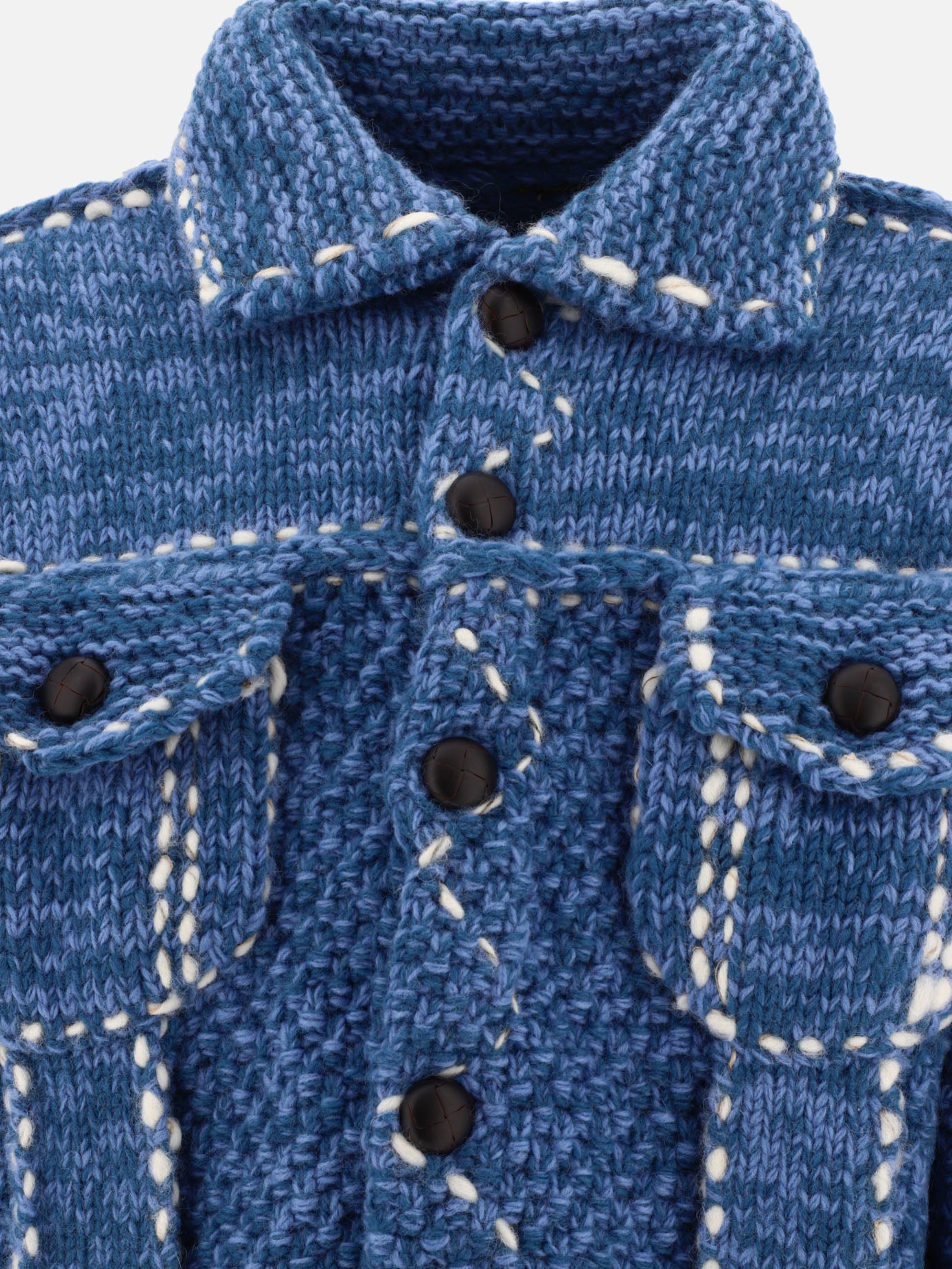 Giacche overshirt 100% wool  Azzurro - KAPITAL Uomo | PDP | VIETTI Online Store | thumbnail_3