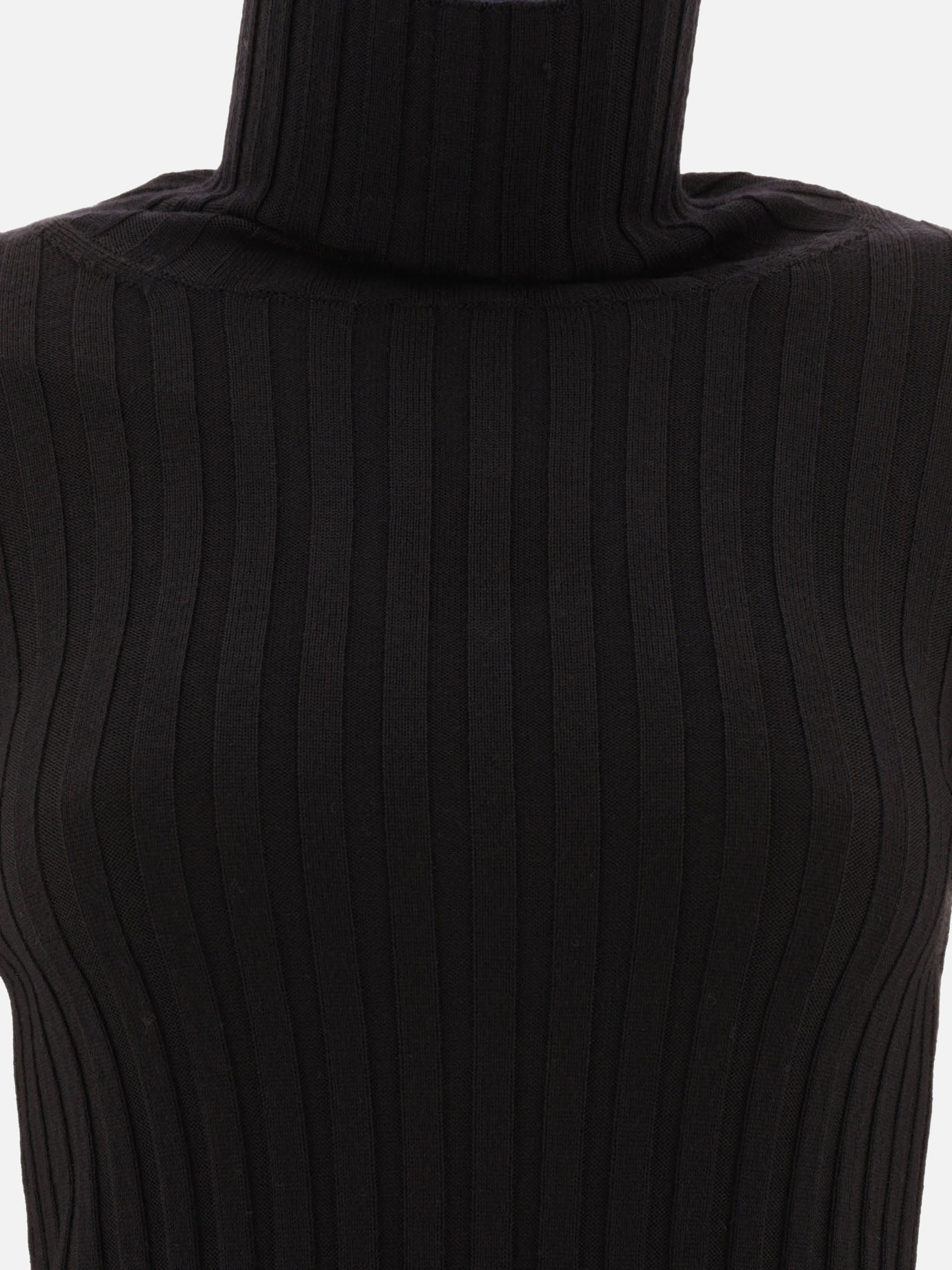 Turtleneck with contrasting profiles