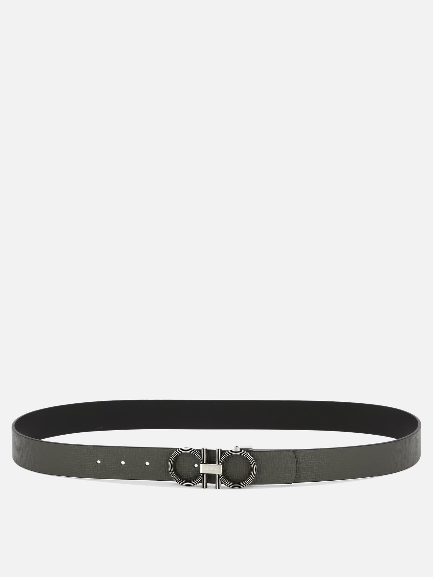 Cinture in pelle 0764849  Grigio - Ferragamo Uomo | PDP | VIETTI Online Store | Zoom-Modal
