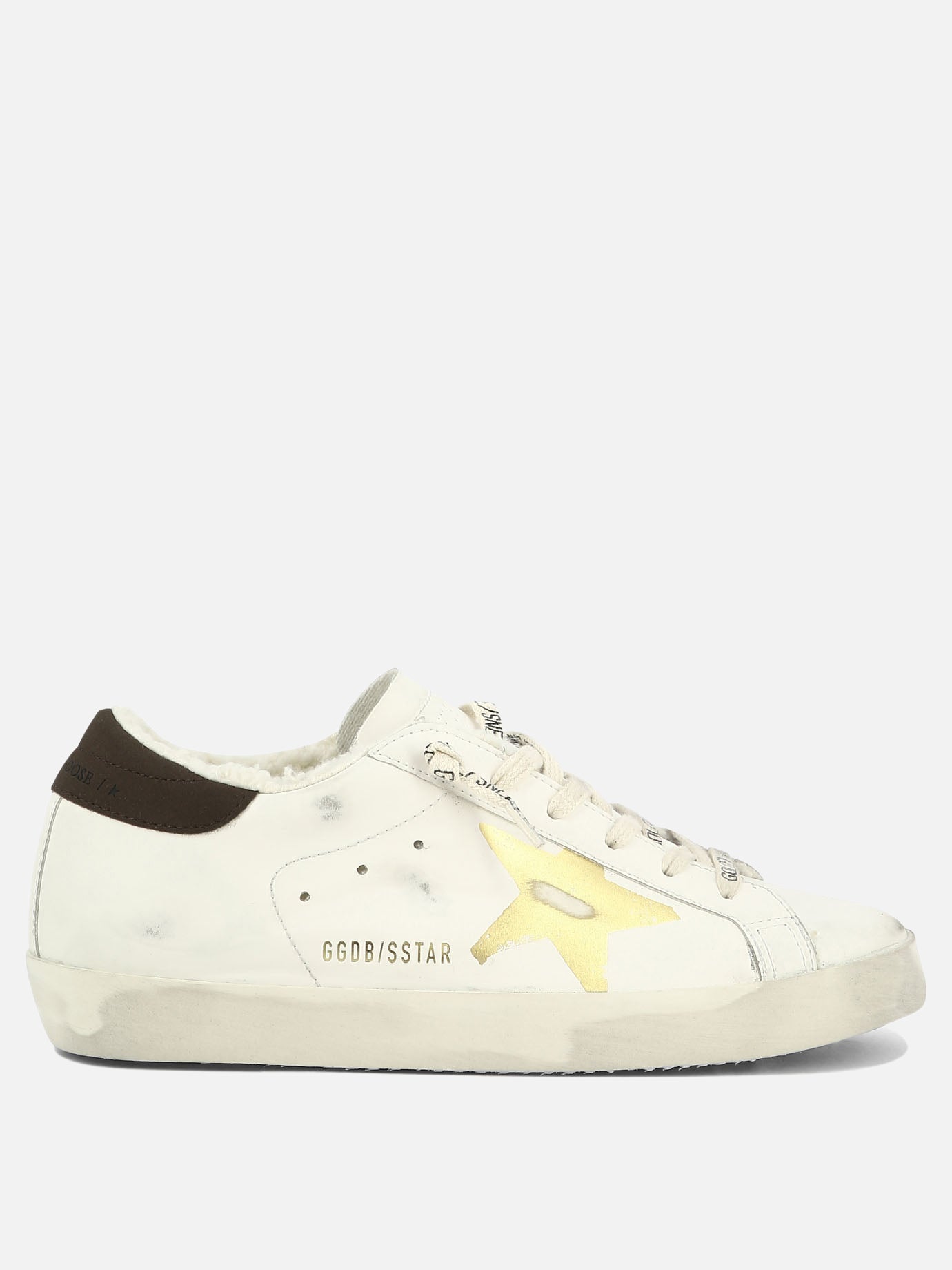 Sneaker basse 40% cotone 24% poliuretano 22% poliestere 11% cellulosa 3% pelle - 100% gomma  Bianco - Golden Goose Donna | PDP | VIETTI Online Store | Zoom-Modal
