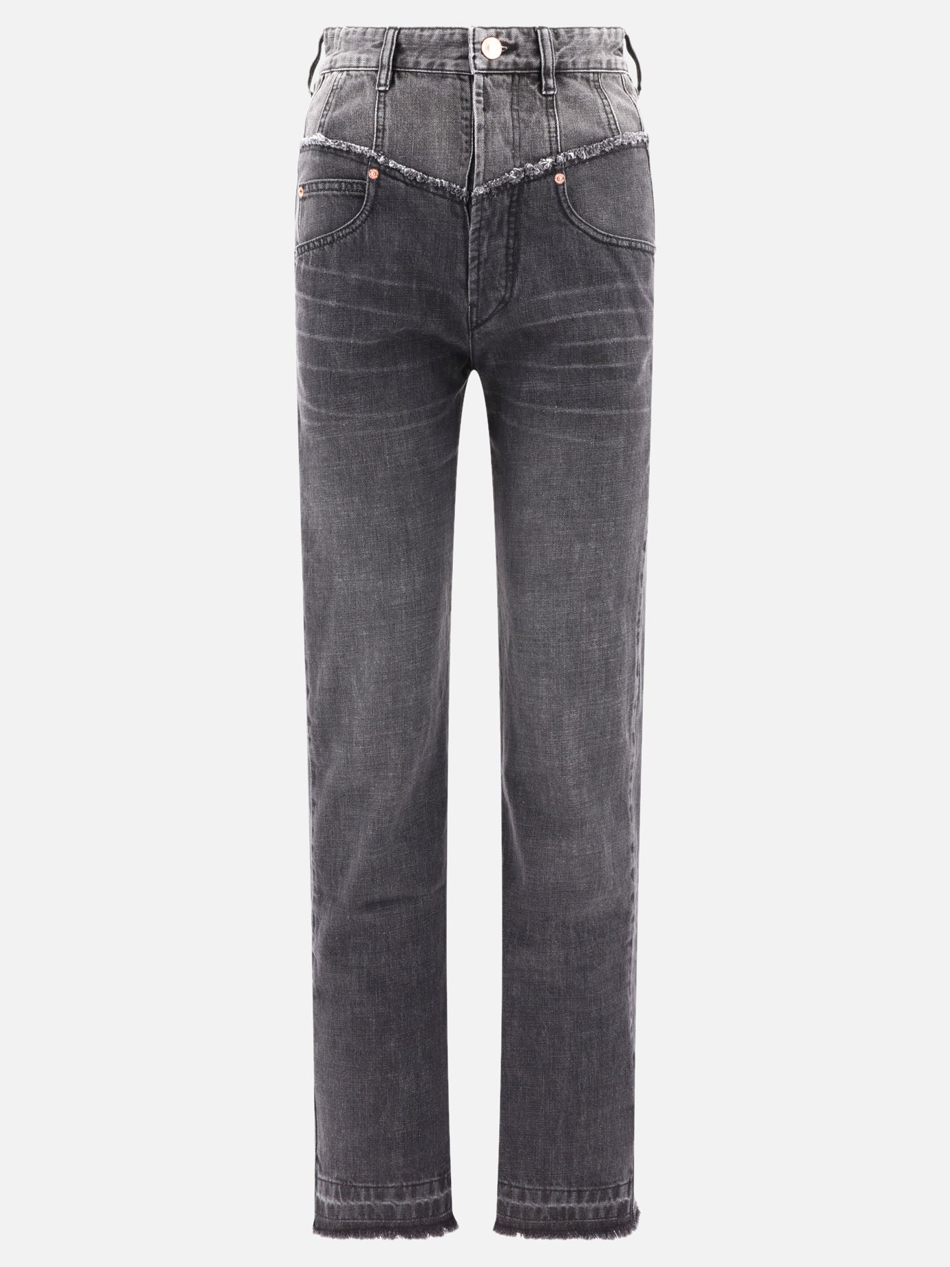 Jeans a gamba dritta 100% cotone  Nero - Isabel Marant Donna | PDP | VIETTI Online Store | Zoom-Modal
