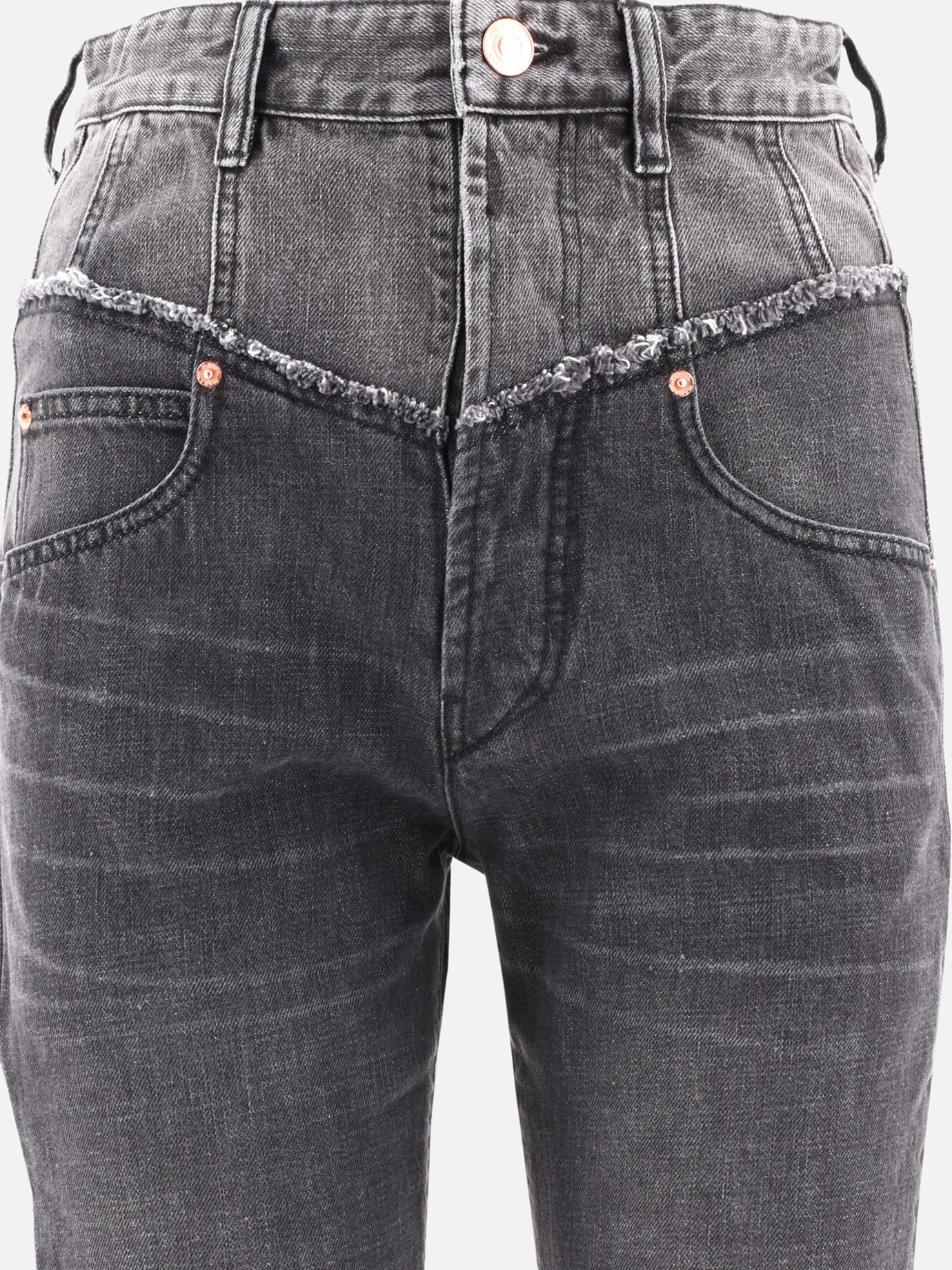 Jeans a gamba dritta 100% cotone  Nero - Isabel Marant Donna | PDP | VIETTI Online Store | thumbnail_3