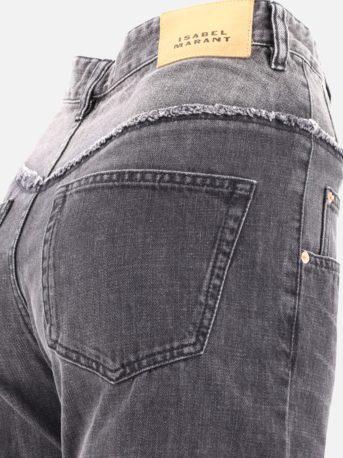 Jeans a gamba dritta 100% cotone  Nero - Isabel Marant Donna | PDP | VIETTI Online Store | thumbnail_4