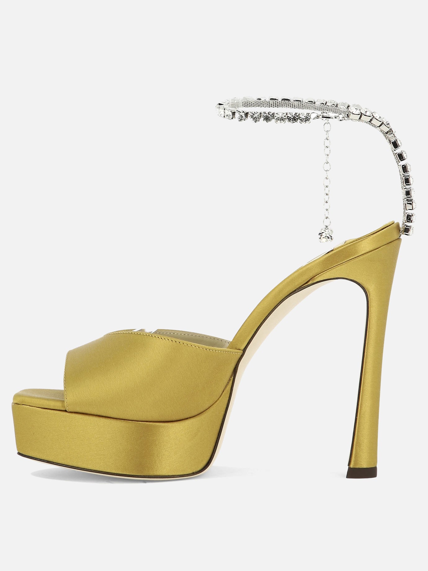Heeled sandals 100% raso - 100% cuoio  Yellow - Jimmy Choo Women | PDP | VIETTI Online Store | thumbnail_3