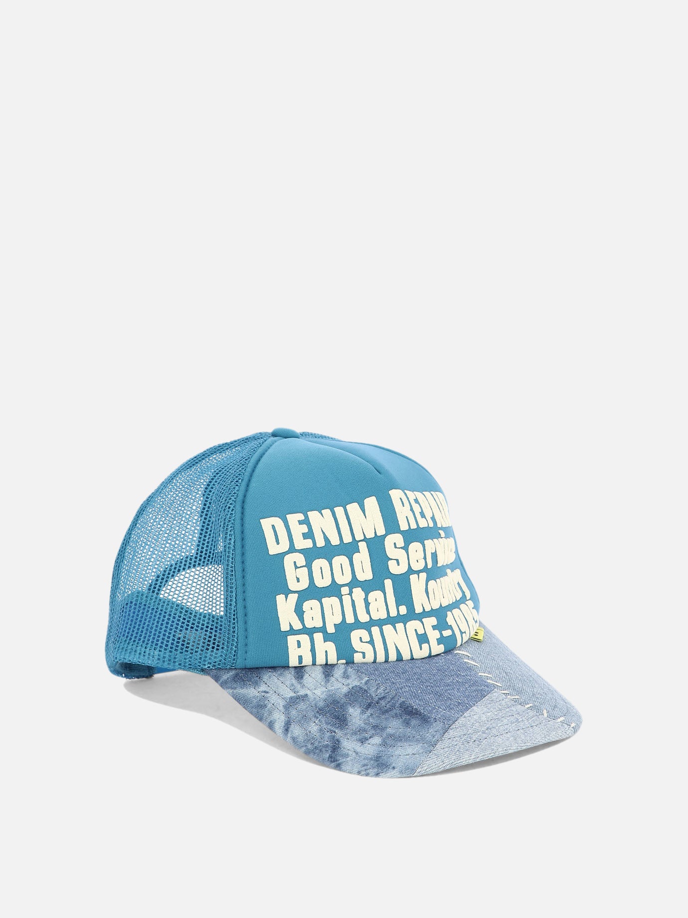 Trucker caps 100% poliestere  Light blue - KAPITAL Men | PDP | VIETTI Online Store | Zoom-Modal_2
