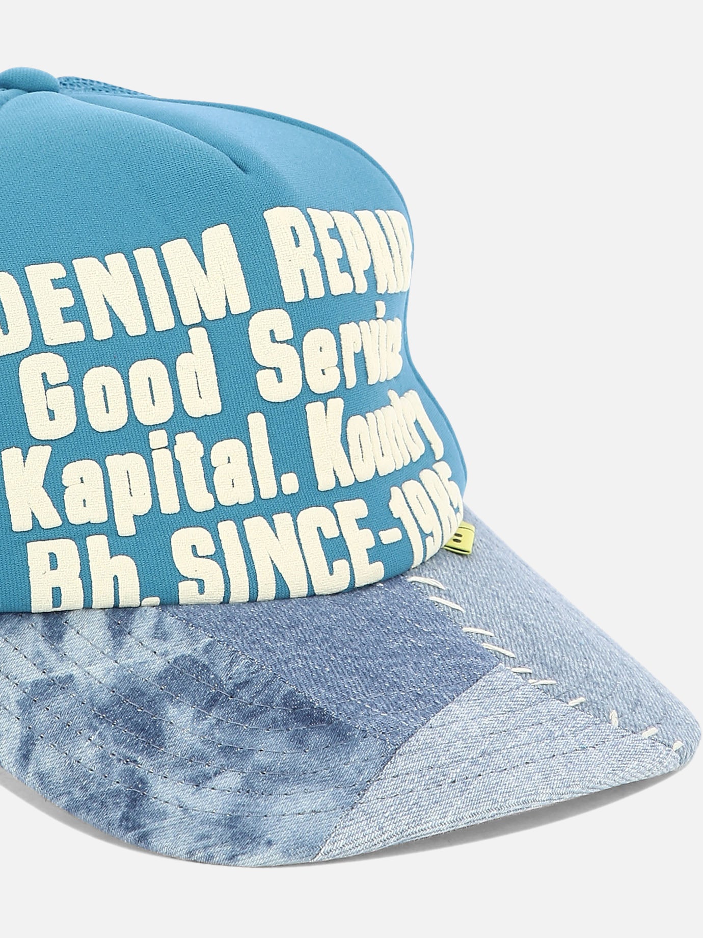 Trucker caps 100% poliestere  Light blue - KAPITAL Men | PDP | VIETTI Online Store | thumbnail_4