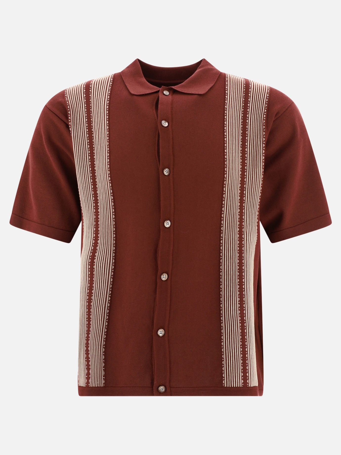 Polo con bottoni 100% cotone  Bordeaux - KAPITAL Uomo | PDP | VIETTI Online Store | thumbnail