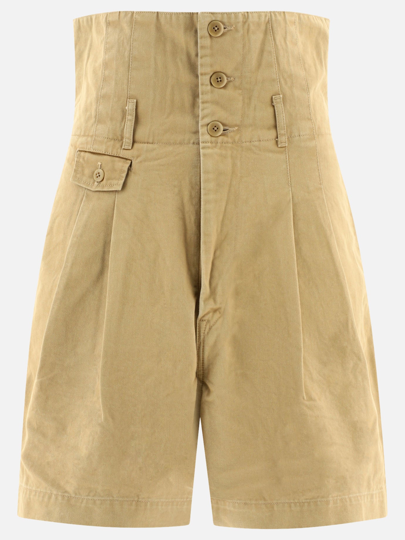 Short formali 100% cotone  Beige - KAPITAL Uomo | PDP | VIETTI Online Store | thumbnail