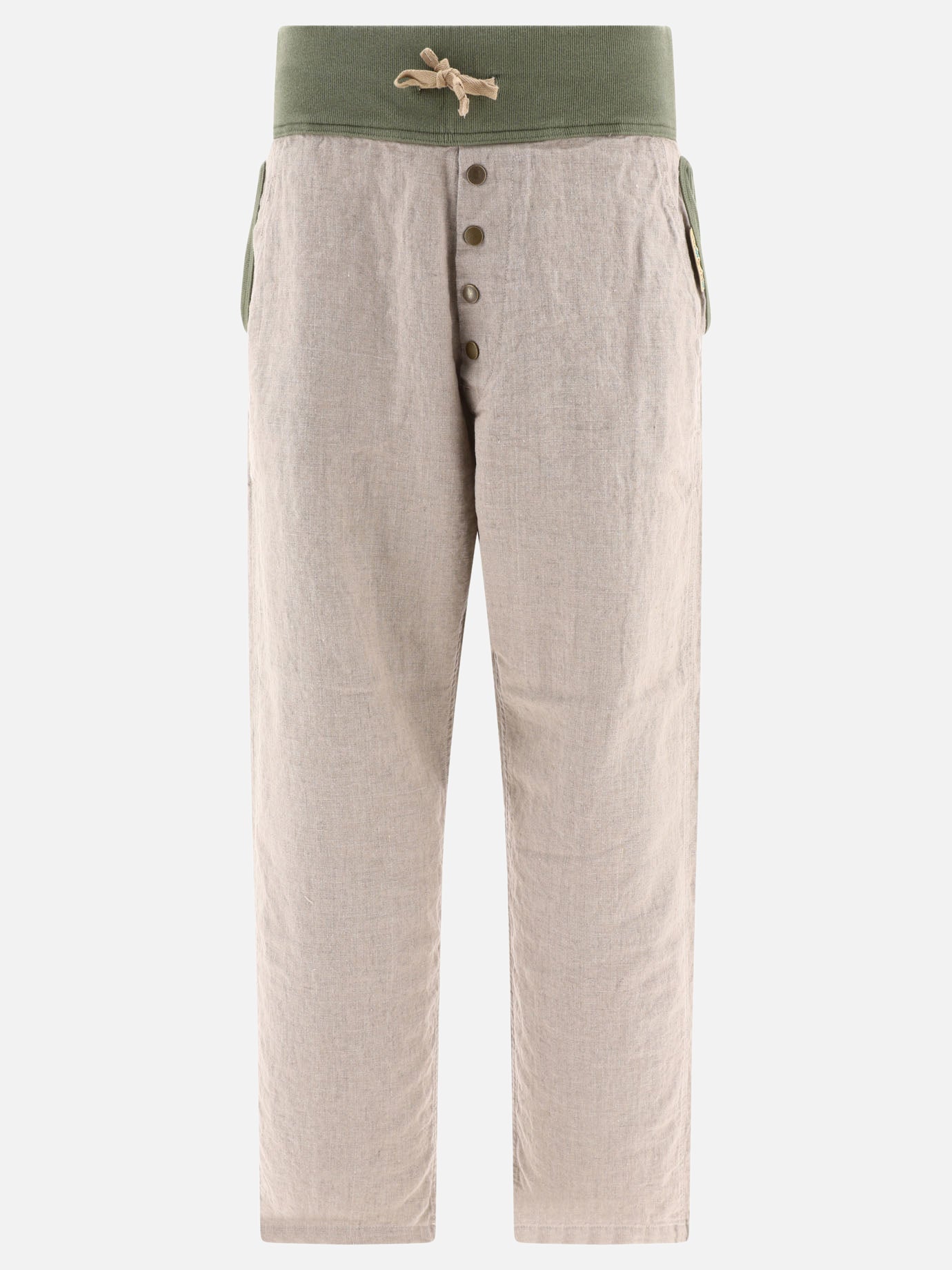 Pantaloni casual 100% linen  Beige - KAPITAL Uomo | PDP | VIETTI Online Store | Zoom-Modal
