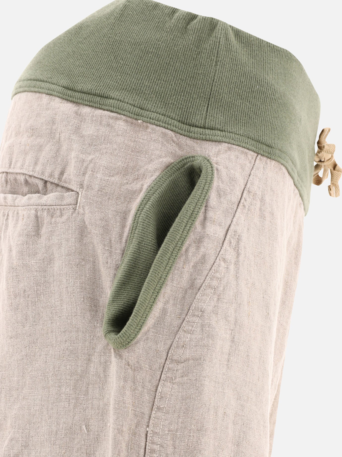 Pantaloni casual 100% linen  Beige - KAPITAL Uomo | PDP | VIETTI Online Store | thumbnail_4