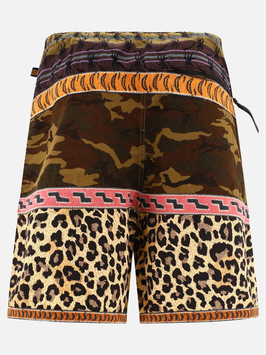 Short con lacci 85% cotone 15% lino  Marrone - KAPITAL Uomo | PLP | VIETTI Online Store | 2
