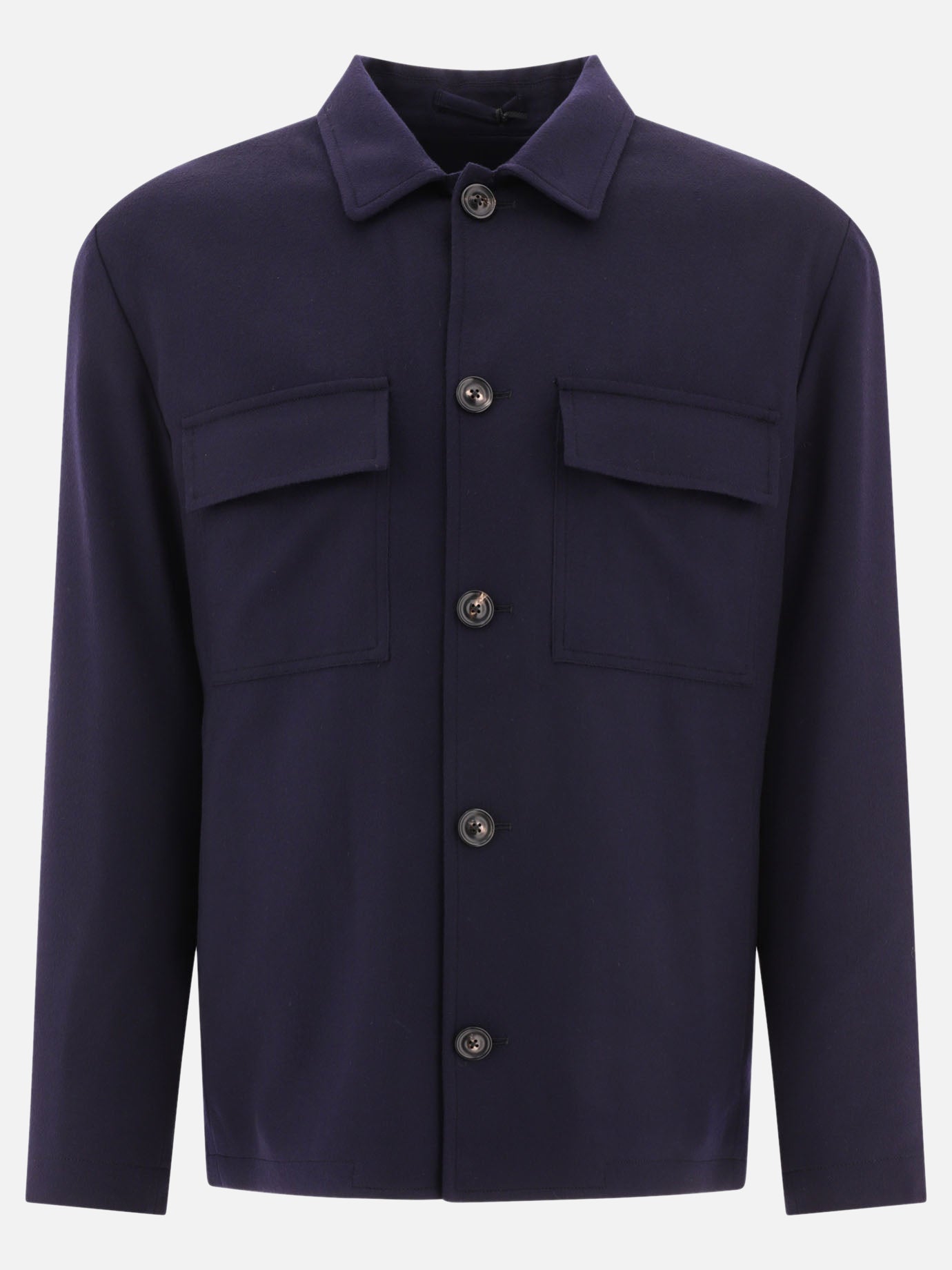 Giacche overshirt 94% wool 6% cashmere  Blu - Lardini Uomo | PDP | VIETTI Online Store | thumbnail