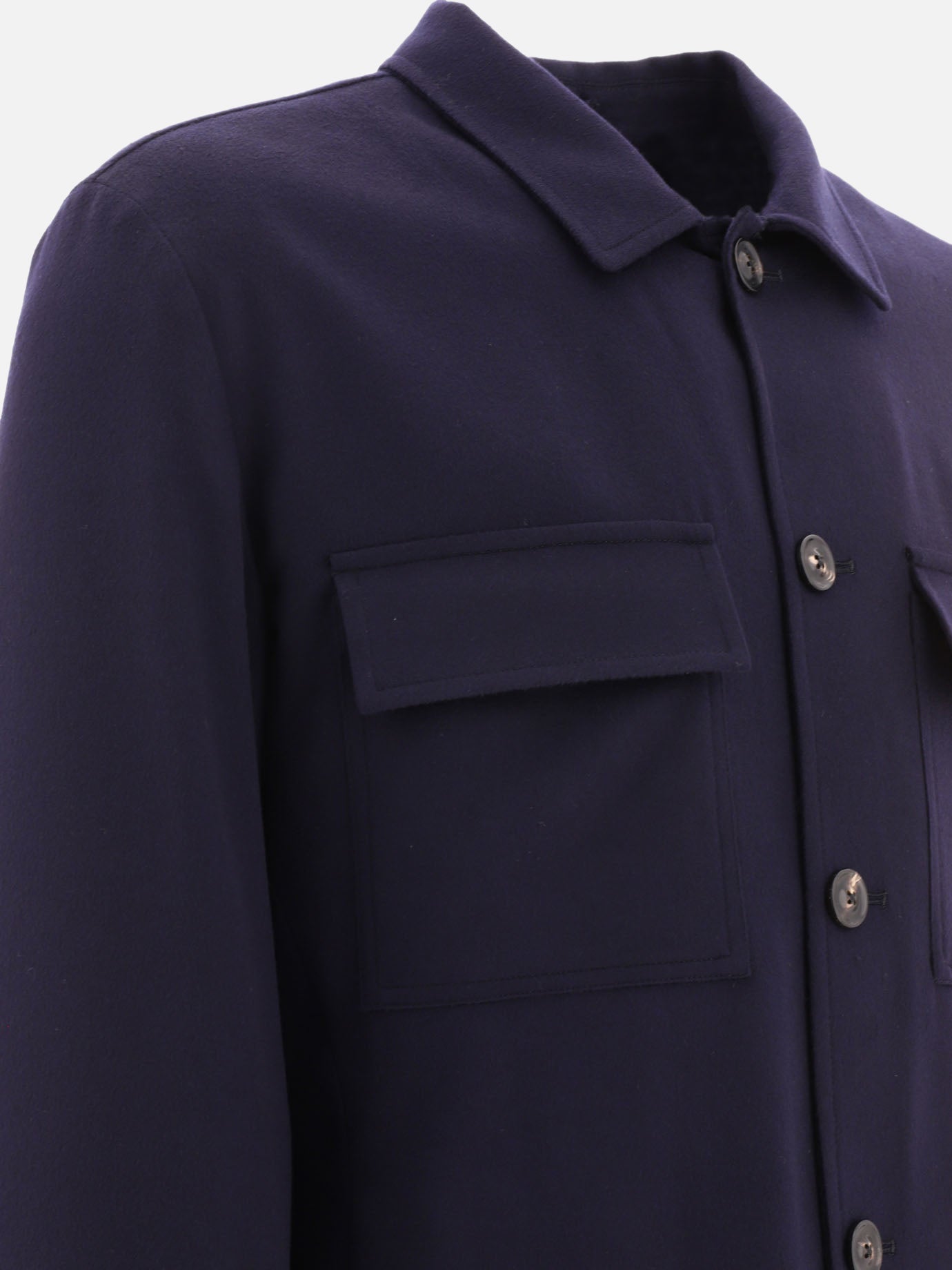 Giacche overshirt 94% wool 6% cashmere  Blu - Lardini Uomo | PDP | VIETTI Online Store | thumbnail_4