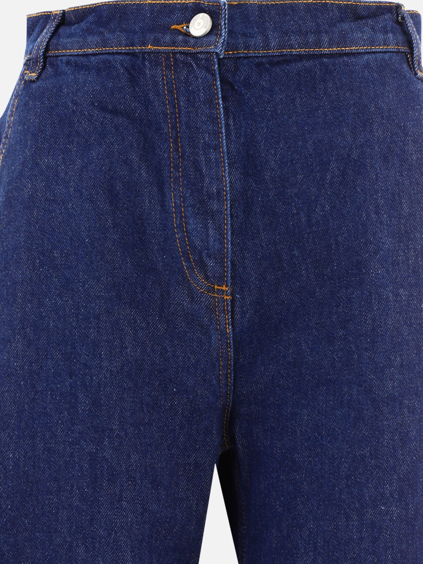 Straight-leg jeans 100% cotton  Blue - Magda Butrym Women | PDP | VIETTI Online Store | thumbnail_3