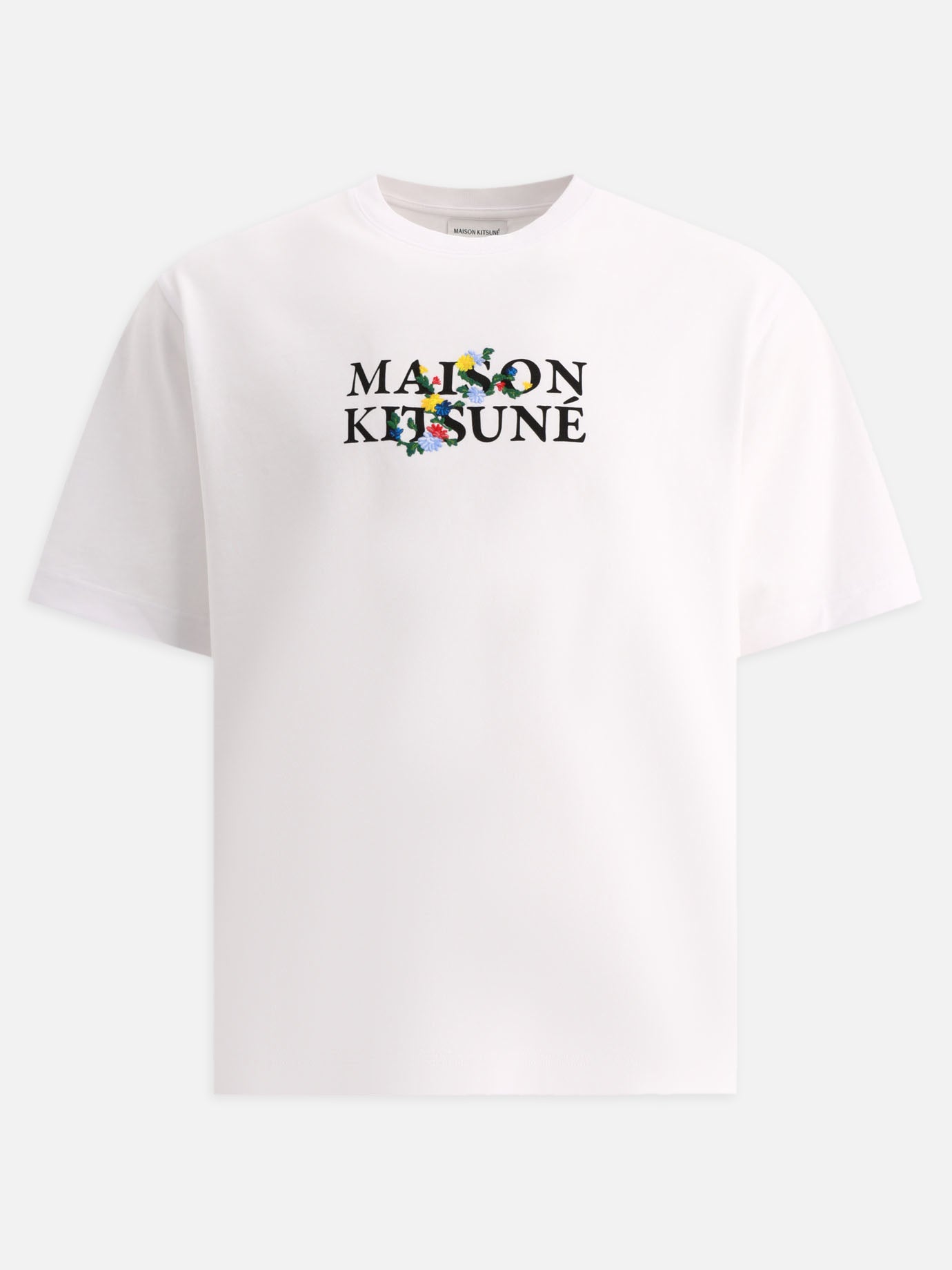 T-shirt girocollo 100% cotton  Bianco - Maison Kitsuné Uomo | PDP | VIETTI Online Store | Zoom-Modal
