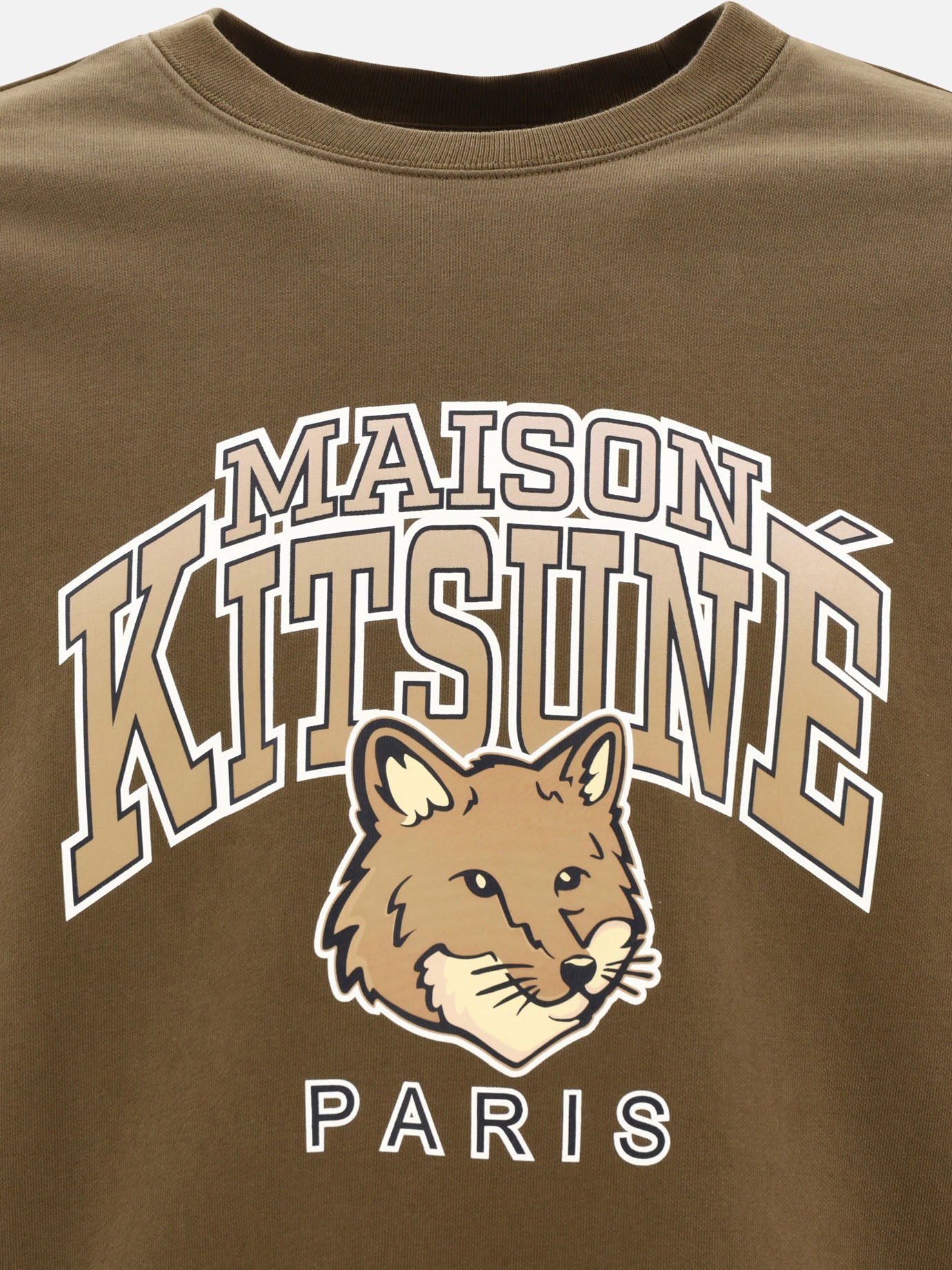 Felpe girocollo 100% cotone  Verde - Maison Kitsuné Uomo | PDP | VIETTI Online Store | Zoom-Modal_3
