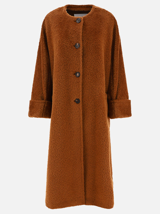Cappotti lunghi Solid colour  Marrone - Max Mara Donna | PLP | VIETTI Online Store 
