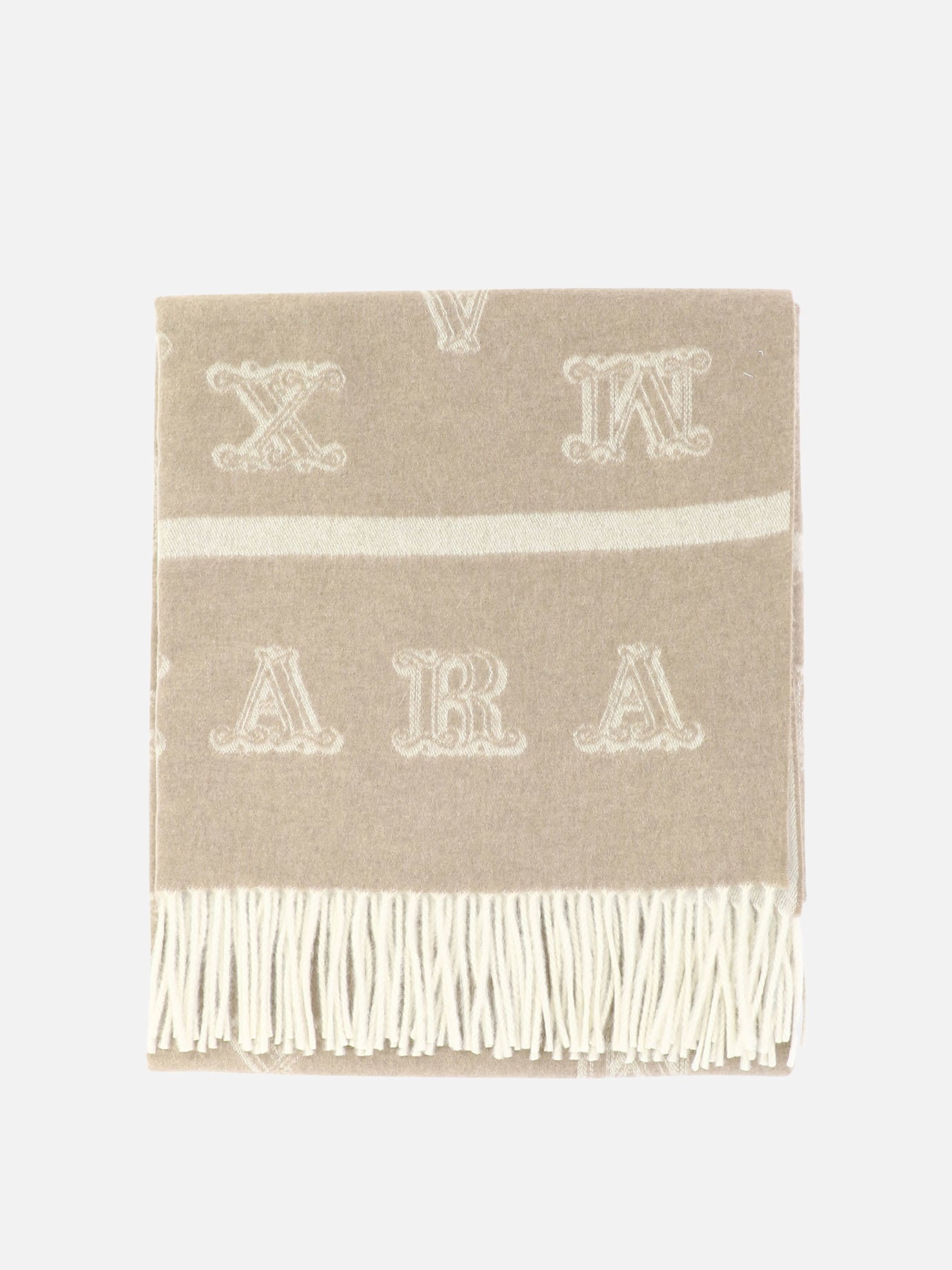 Sciarpe con frange 100% cashemere  Beige - Max Mara Donna | PDP | VIETTI Online Store | thumbnail