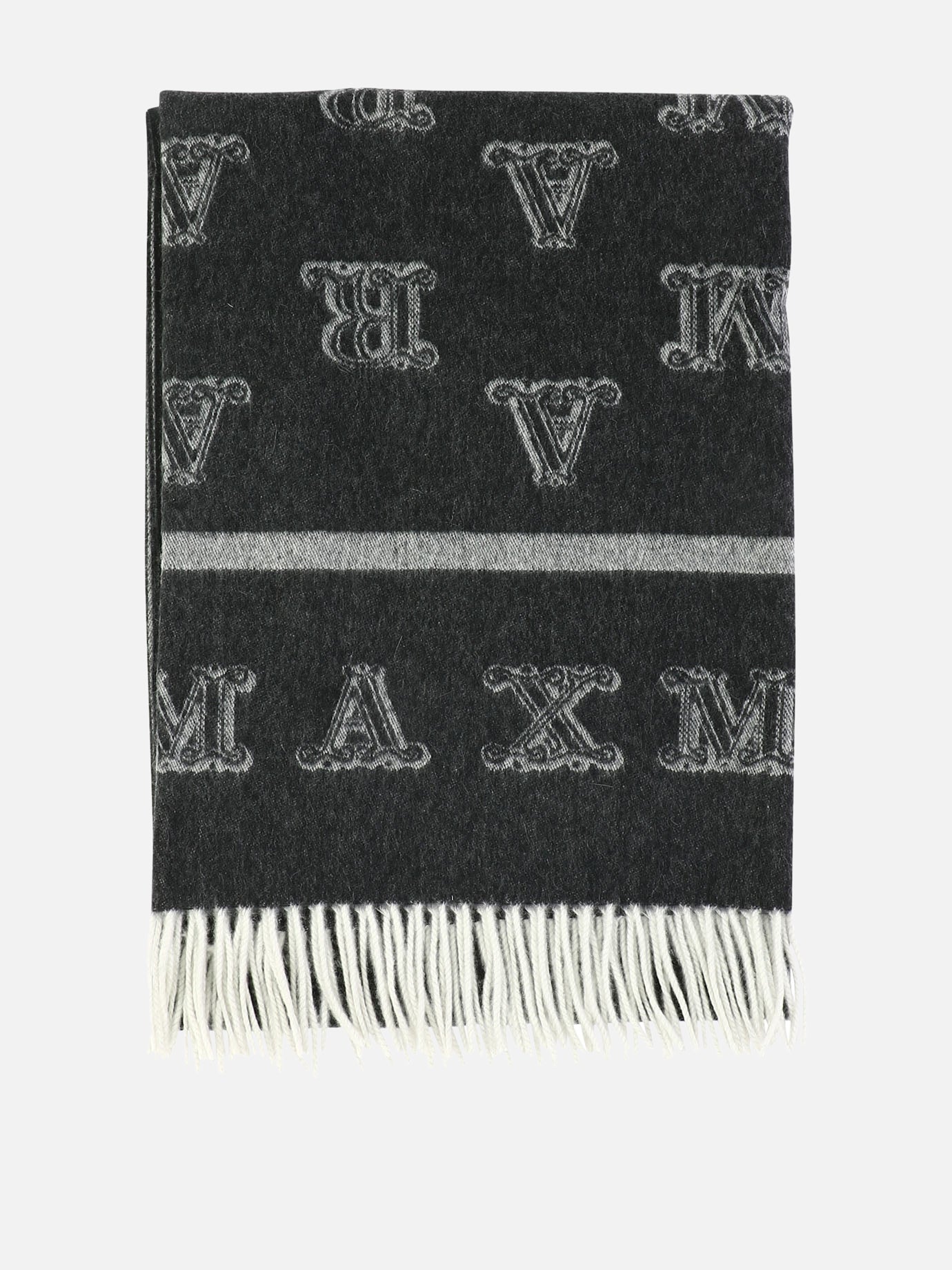 Sciarpe con frange 100% cashmere  Grigio - Max Mara Donna | PDP | VIETTI Online Store | thumbnail