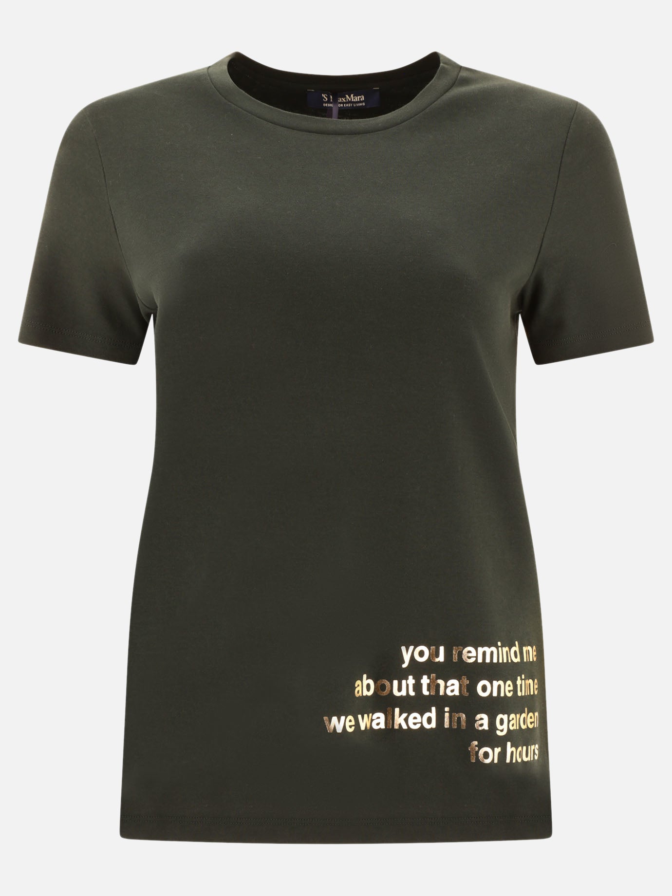 T-shirt girocollo 100% cotone  Verde - Max Mara S Donna | PDP | VIETTI Online Store | thumbnail