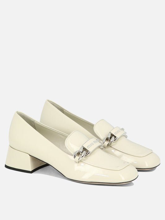 Mocassini 100% pelle verniciata - 100% cuoio  Bianco - Miu Miu Donna | PLP | VIETTI Online Store | 2
