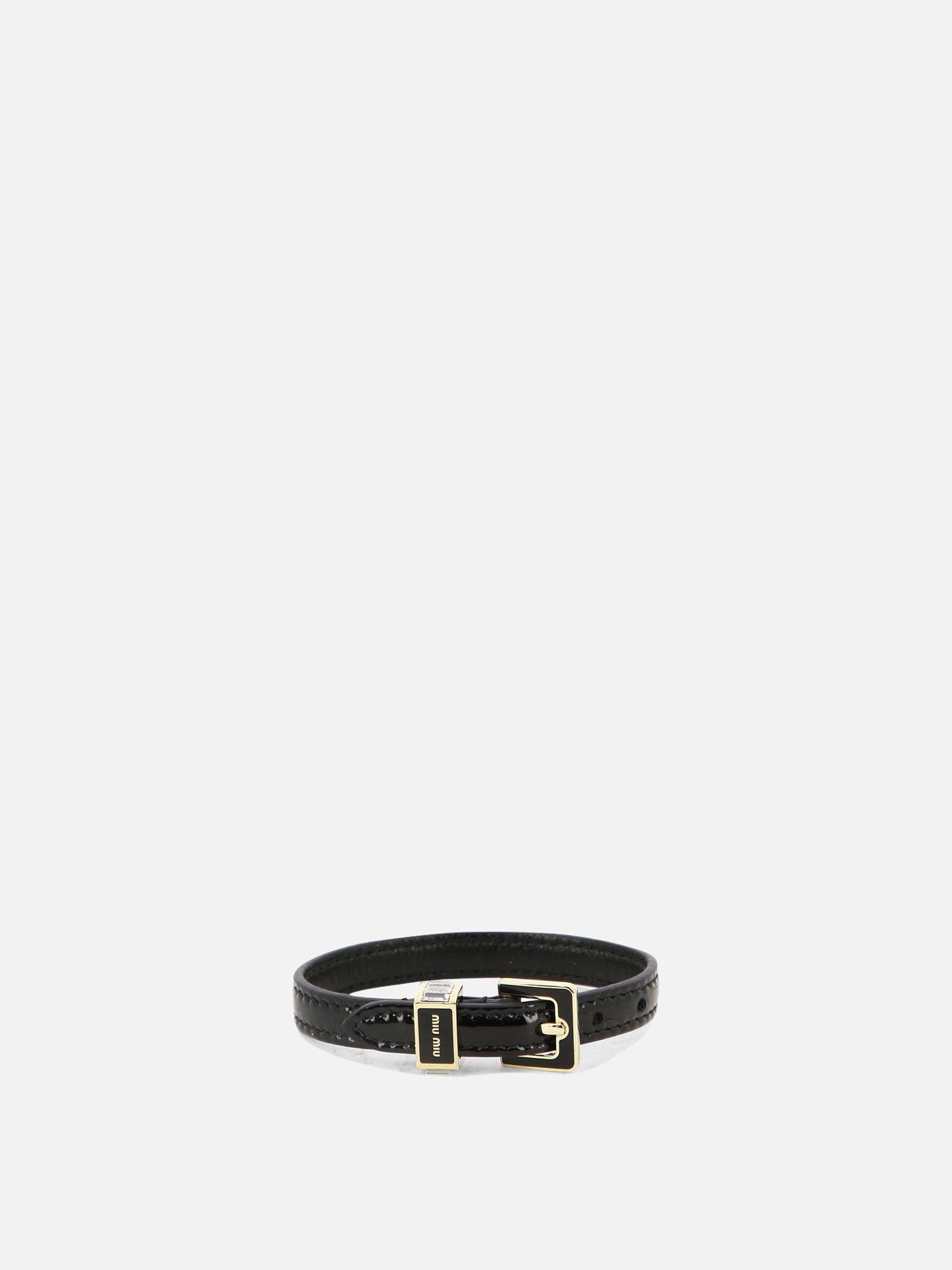 Bracelets & Anklets 100% patent leather  Black - Miu Miu Women | PDP | VIETTI Online Store | thumbnail