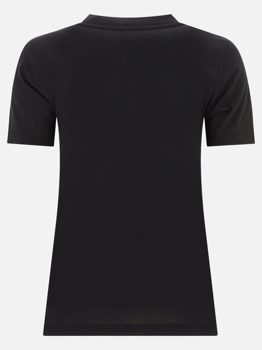 T-shirt girocollo 100% cotone  Nero - Moncler Donna | PLP | VIETTI Online Store | 2
